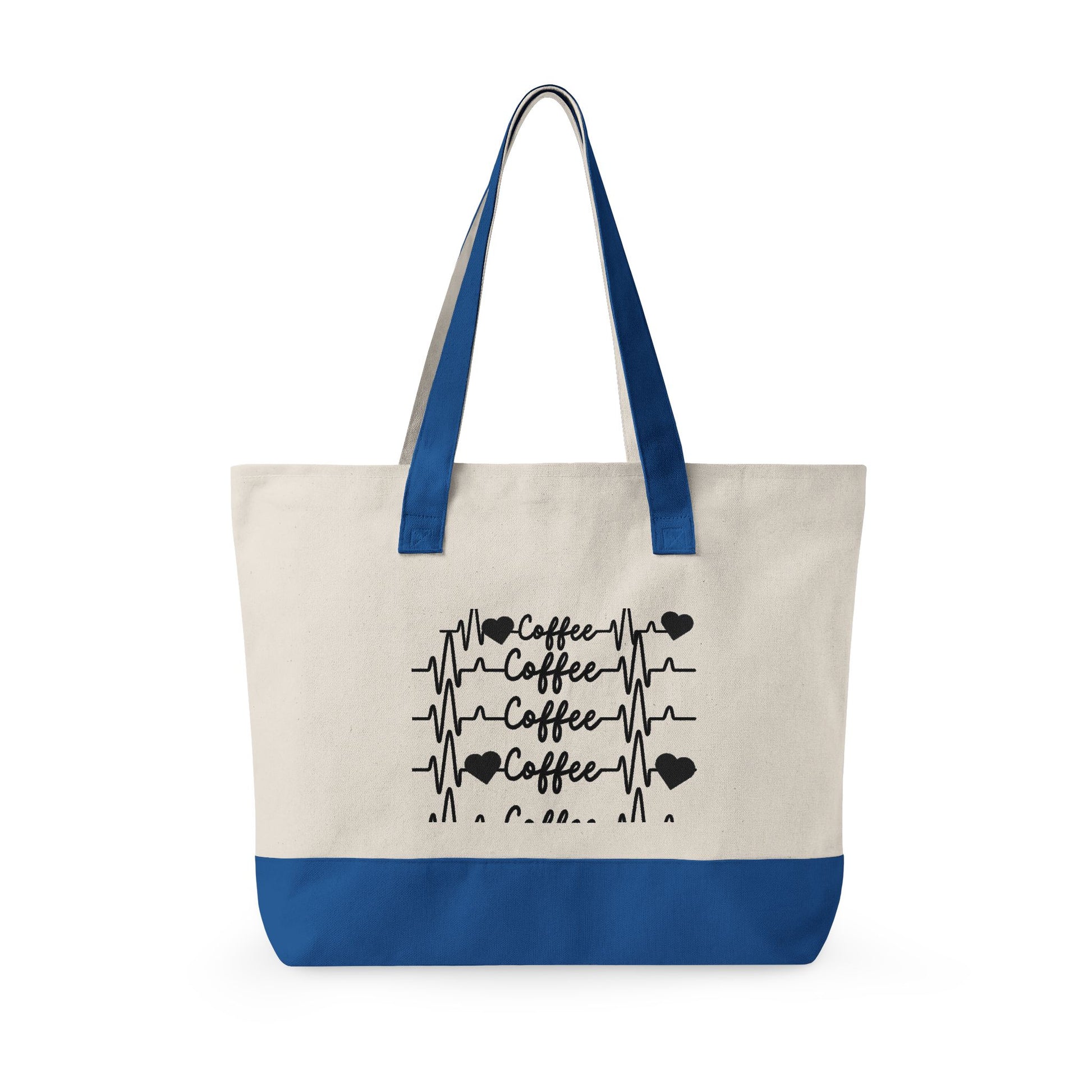 Zippered Canvas Tote Front Zip Pocket