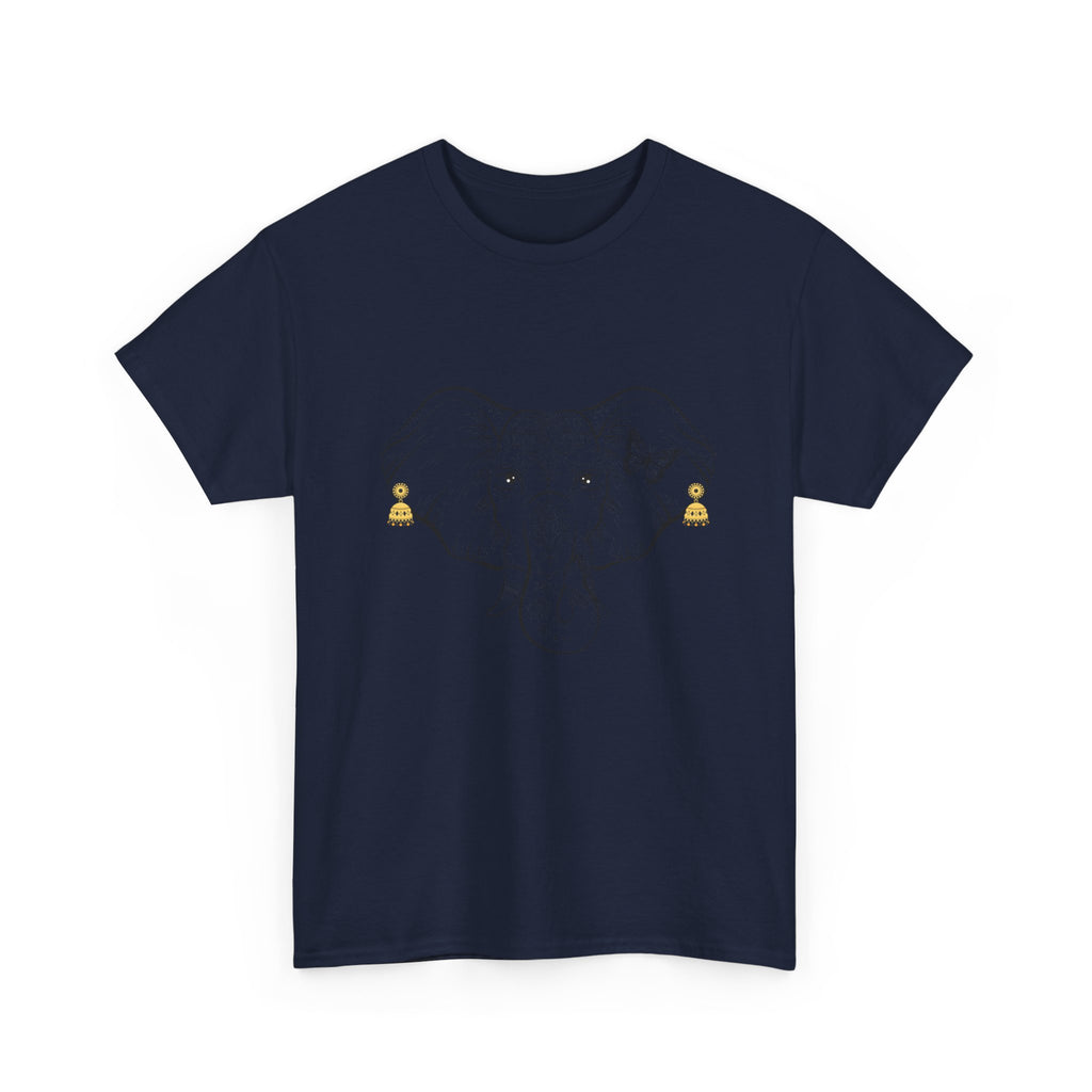 Elephant With Earrings Heavy Cotton Shirt