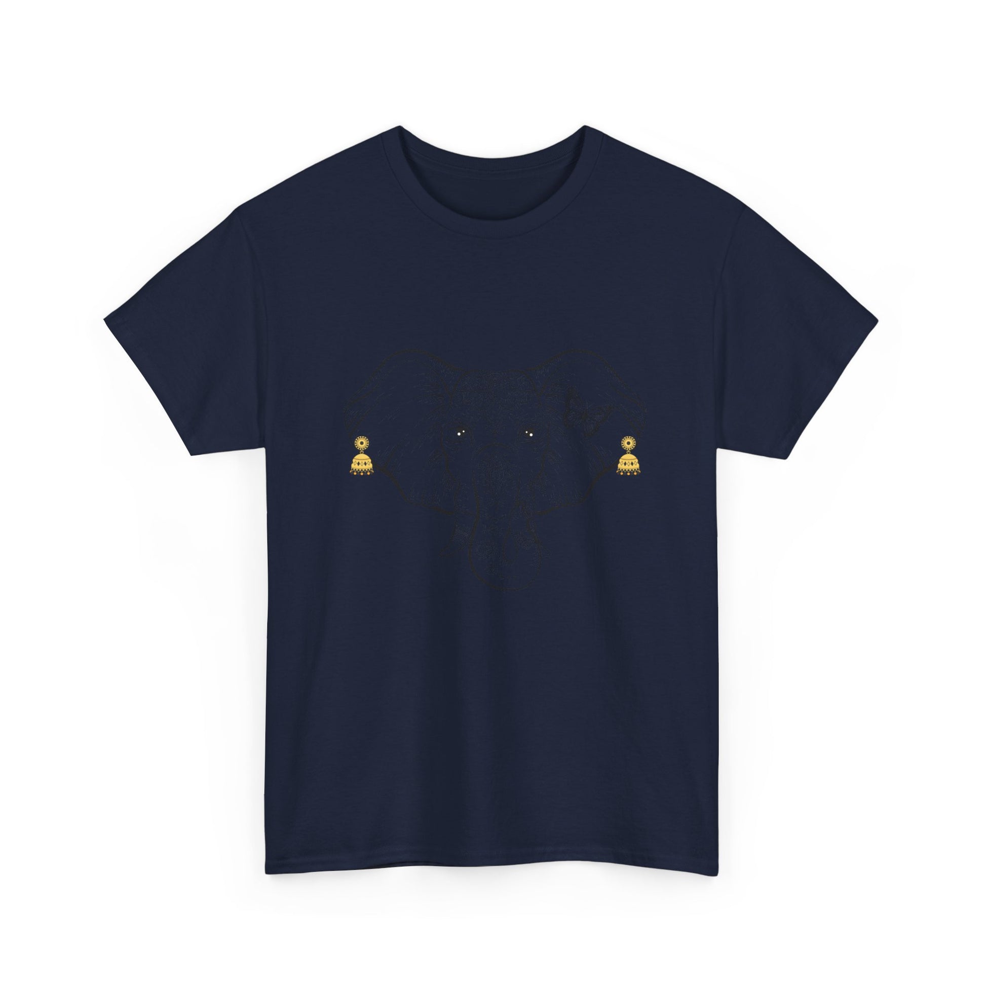 Elephant With Earrings Heavy Cotton Shirt
