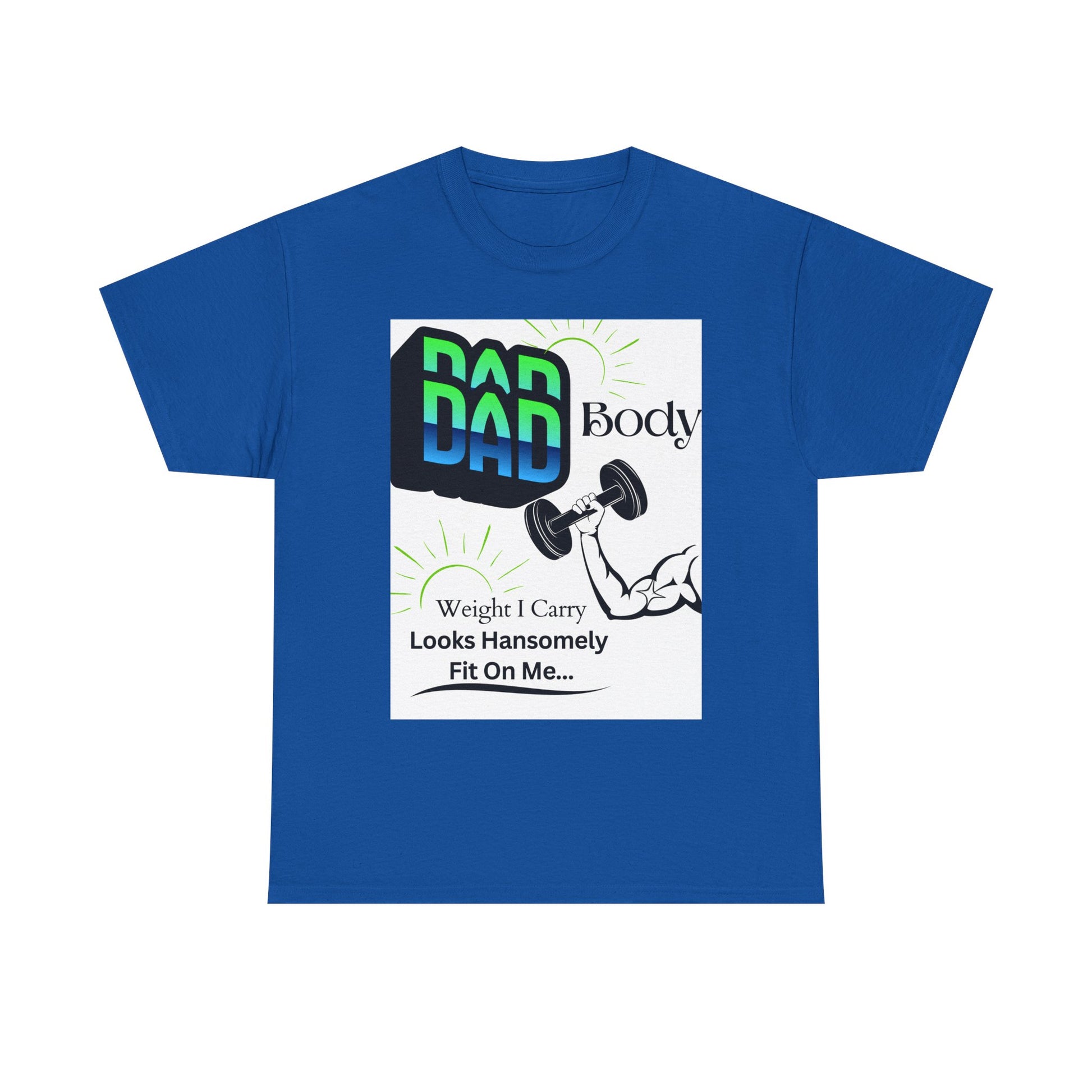 White Background Hansomely Fit Dad Cotton Crew Tee Shirt Dseign