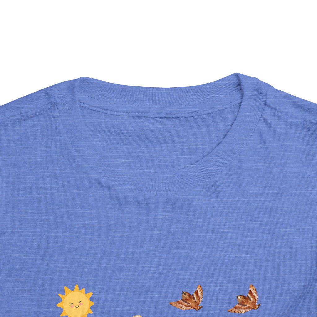 Toddler Short Sleeve Tee Shirt Cubs In Flower Bush