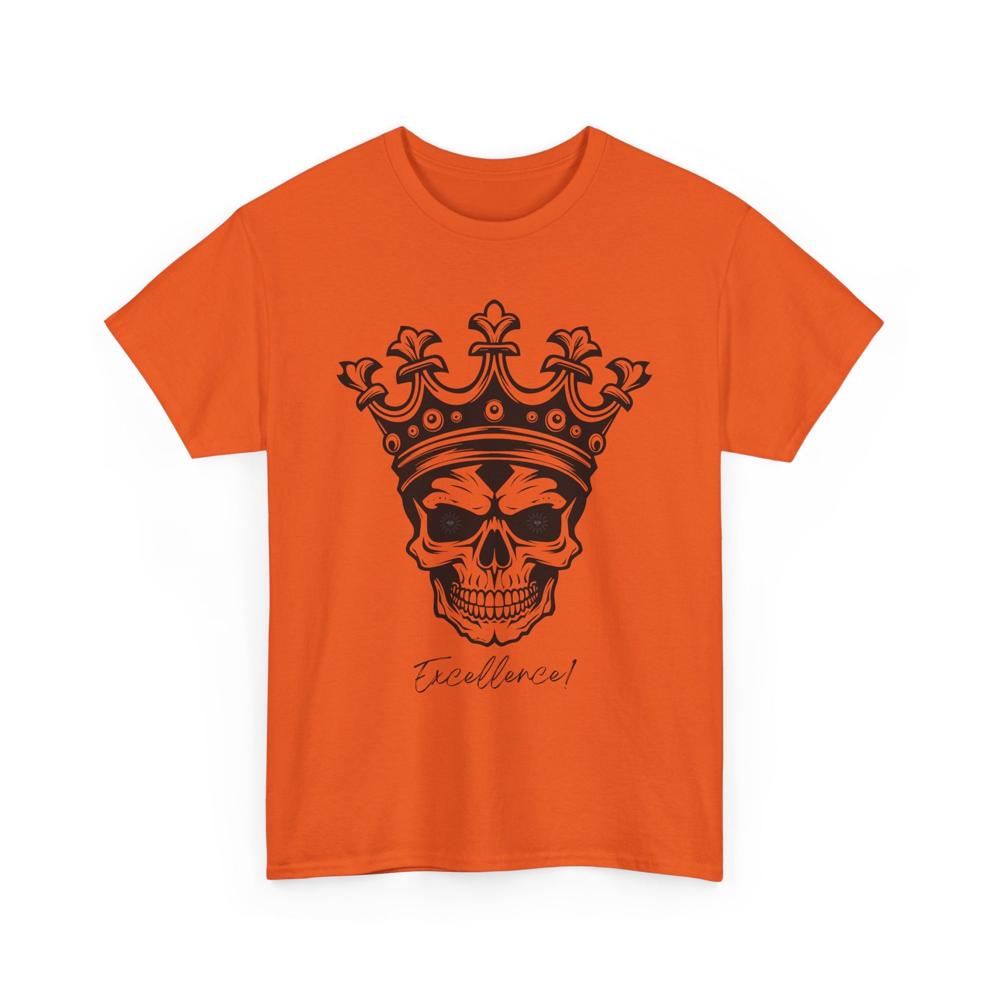 Skull "Excellence" Cotton Tee Shirt Transparent