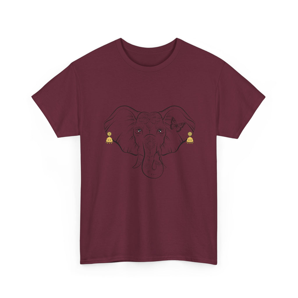 Elephant With Earrings Heavy Cotton Shirt
