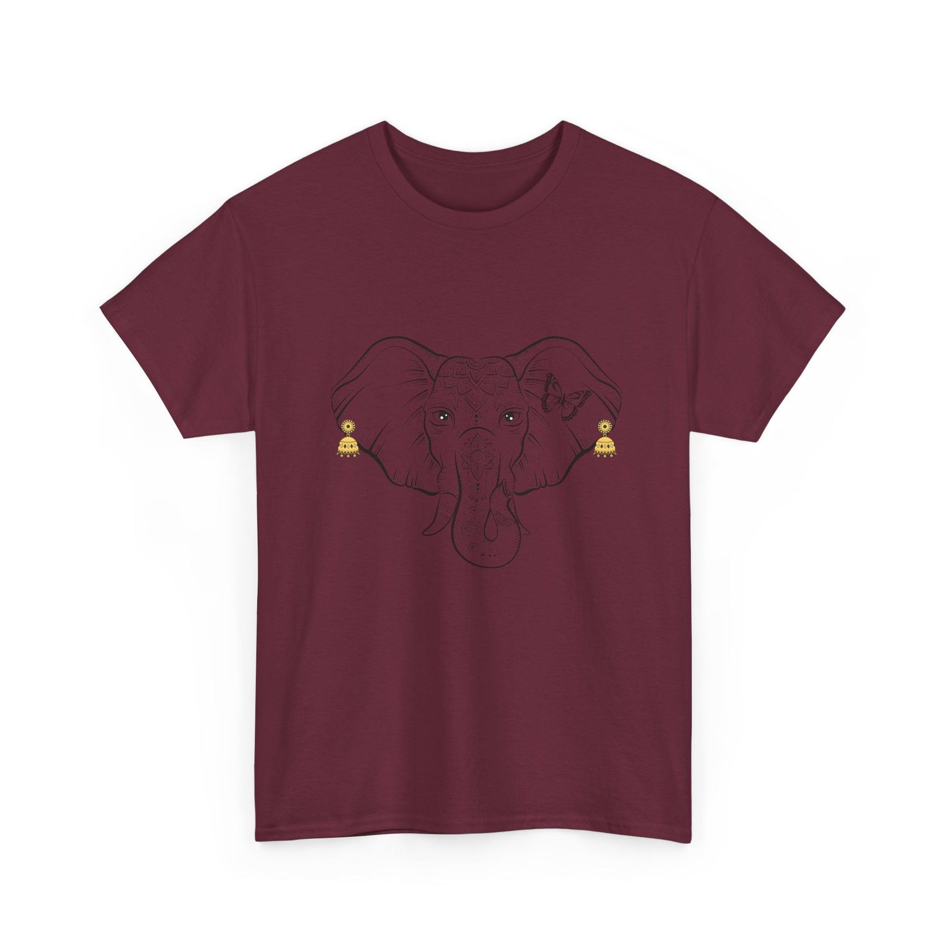 Elephant With Earrings Heavy Cotton Shirt