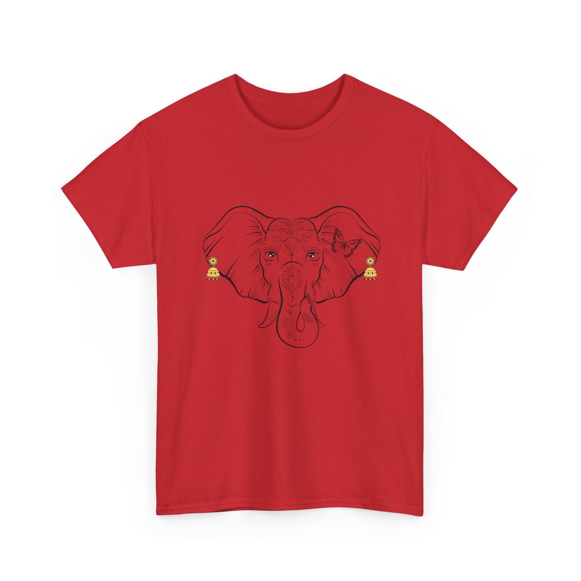 Elephant With Earrings Heavy Cotton Shirt