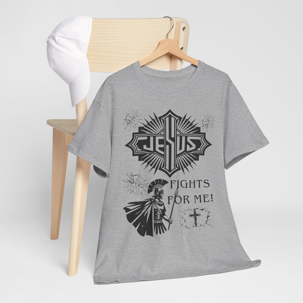 Jesus Fights For Me Cotton T-Shirt