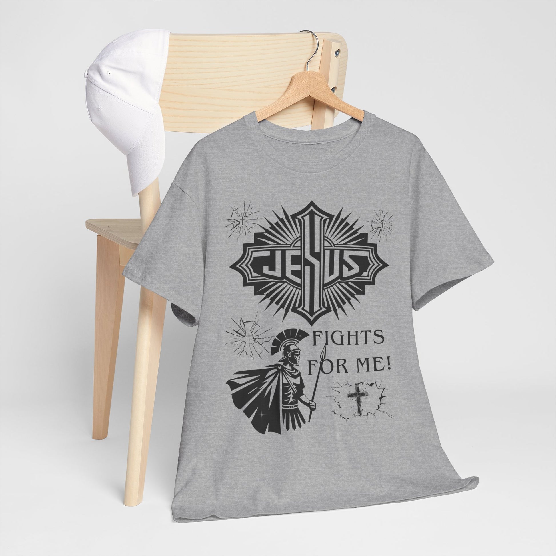 Jesus Fights For Me Cotton T-Shirt