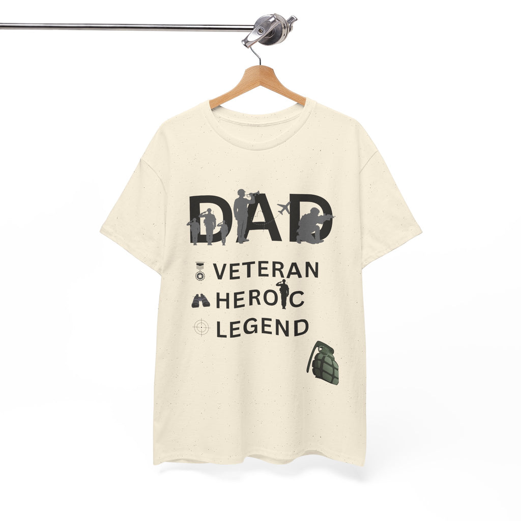 Dad Veteran Cotton Tee Shirt Transparent Background