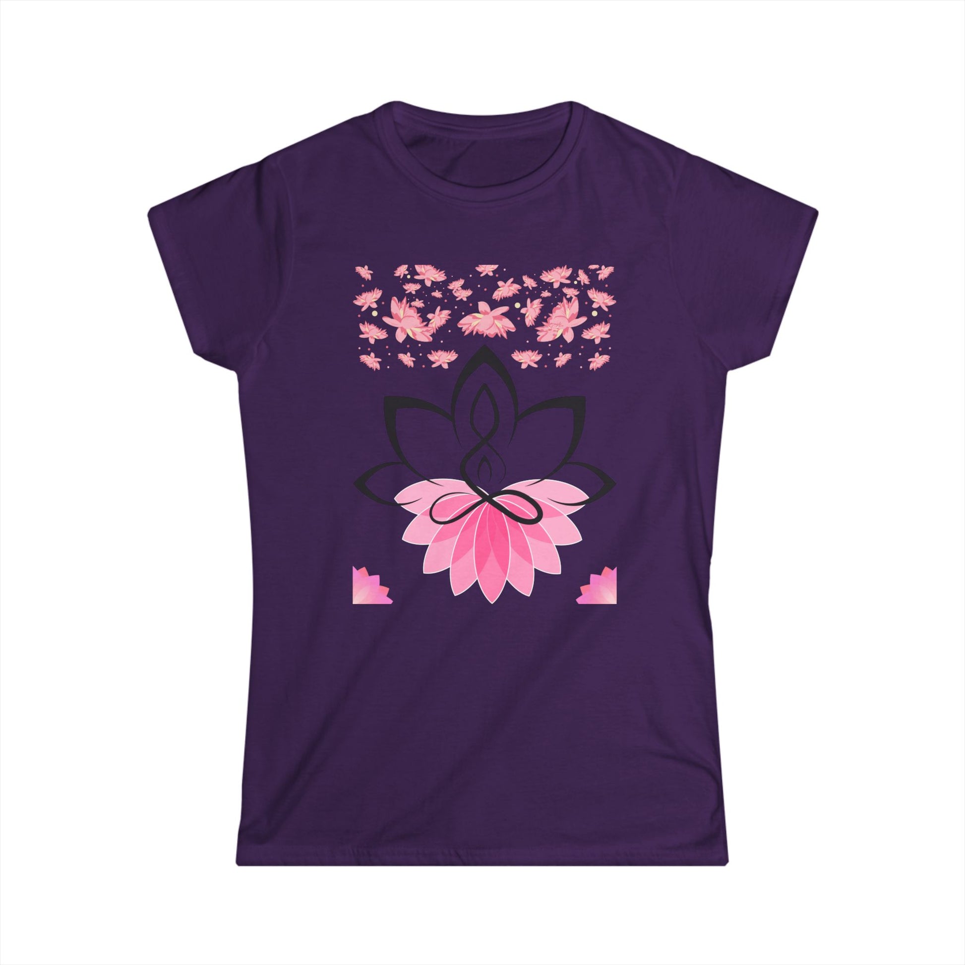 Women's Soft Style Tee Shirt Lotus Yoga