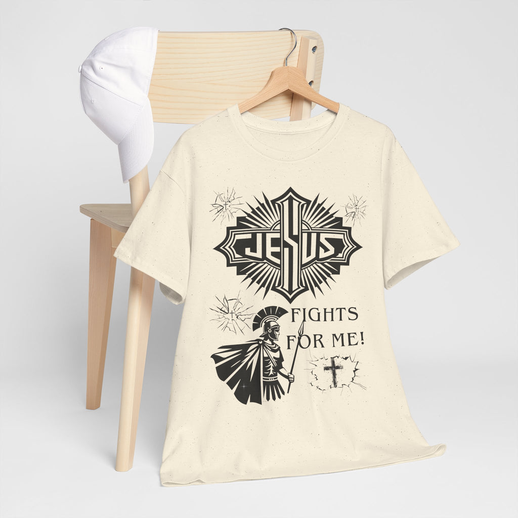 Jesus Fights For Me Cotton T-Shirt