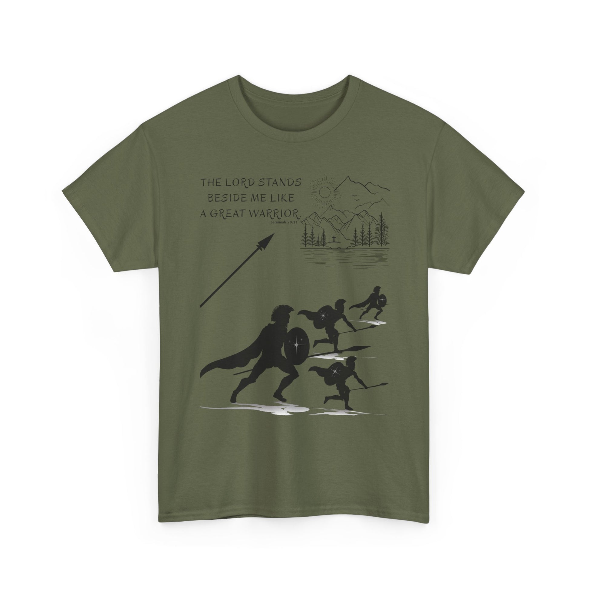 Warrior, The Lord Stands Before Me Heavy Cotton Shirt