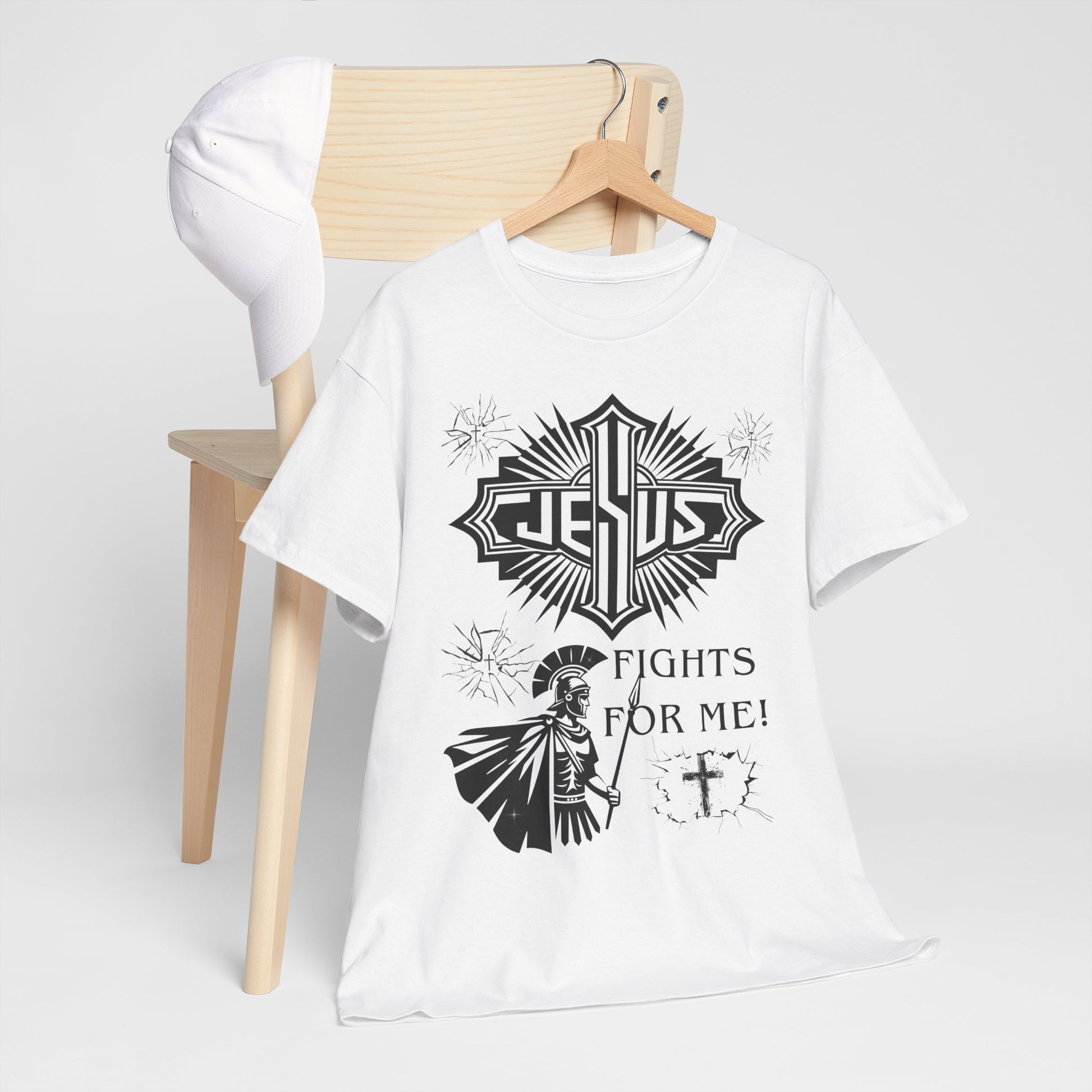 Jesus Fights For Me Cotton T-Shirt