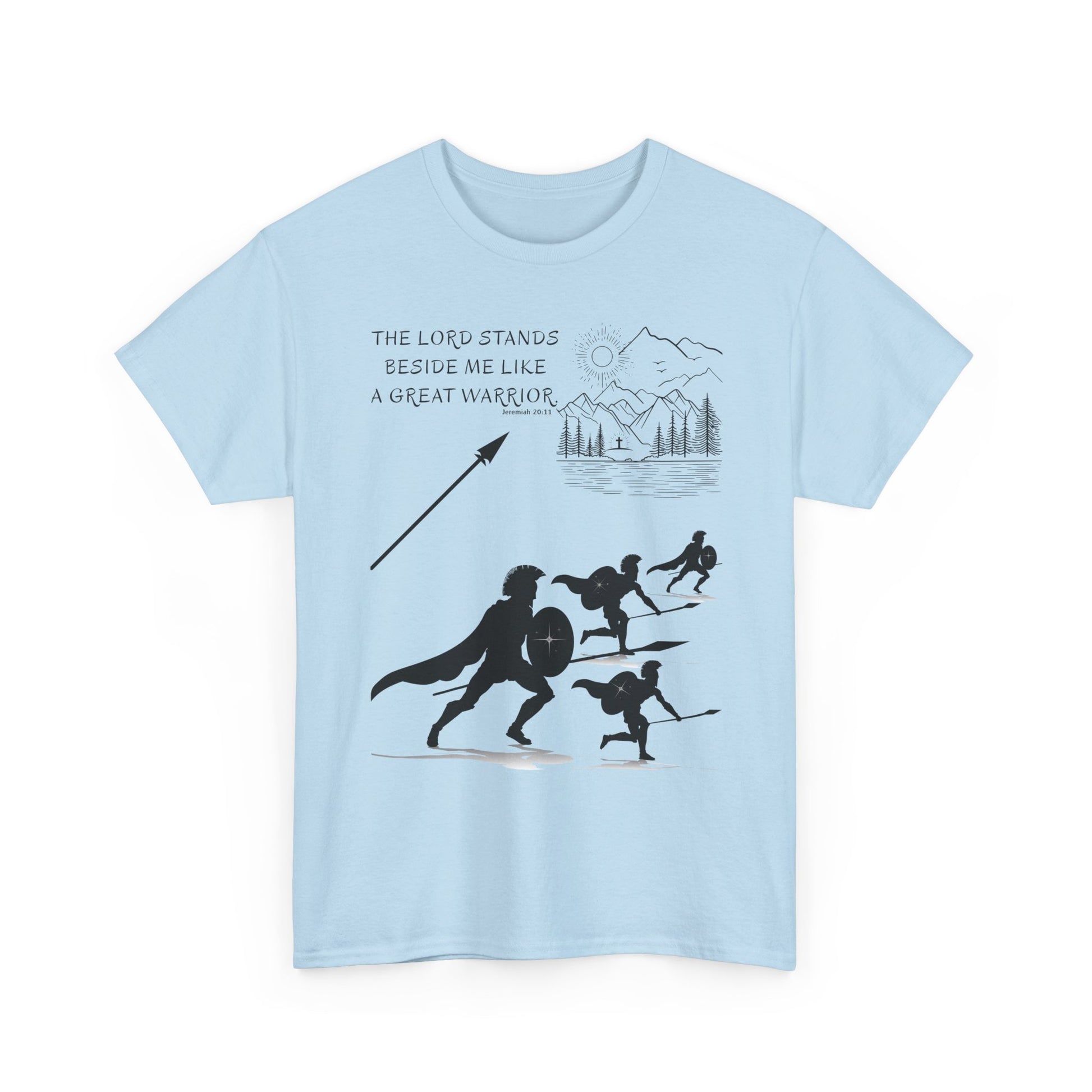 Warrior, The Lord Stands Before Me Heavy Cotton Shirt