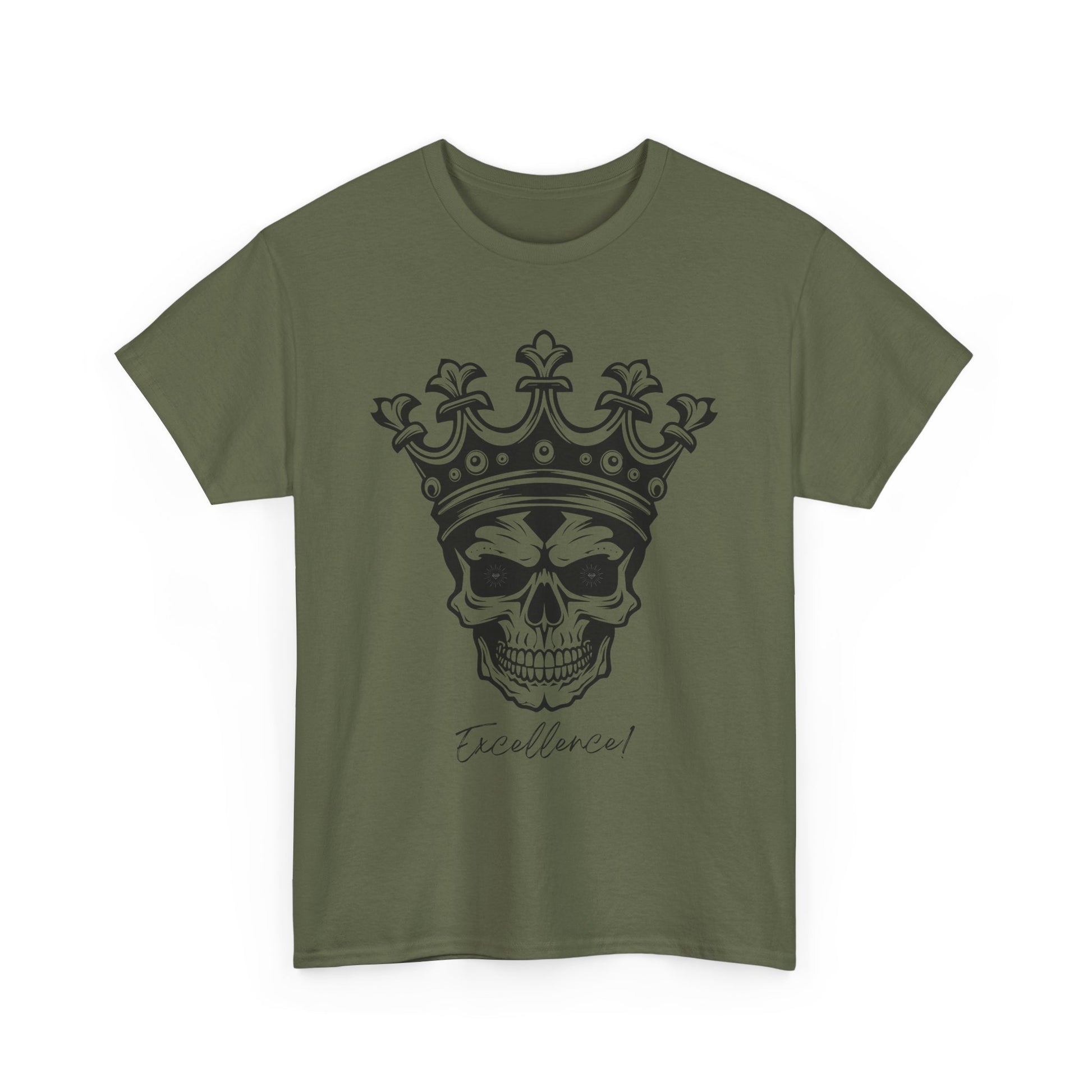 Skull "Excellence" Cotton Tee Shirt Transparent