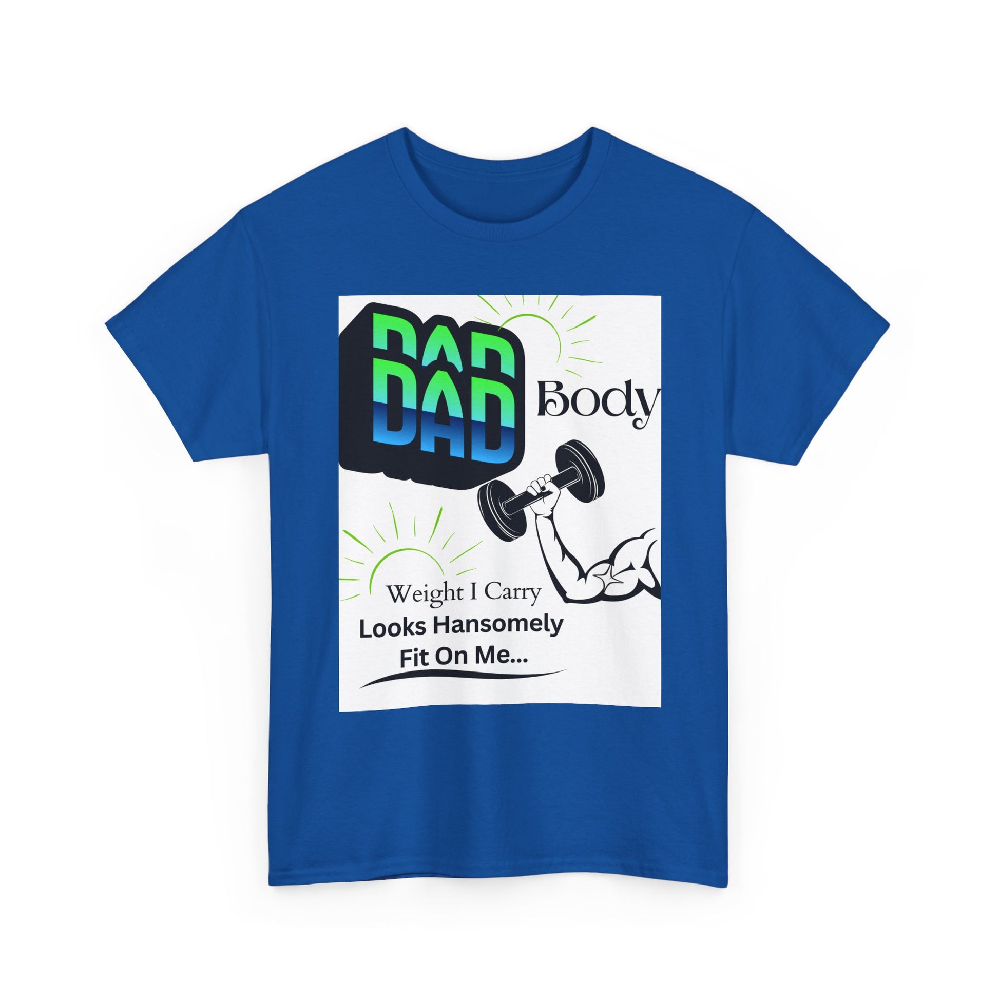 White Background Hansomely Fit Dad Cotton Crew Tee Shirt Dseign