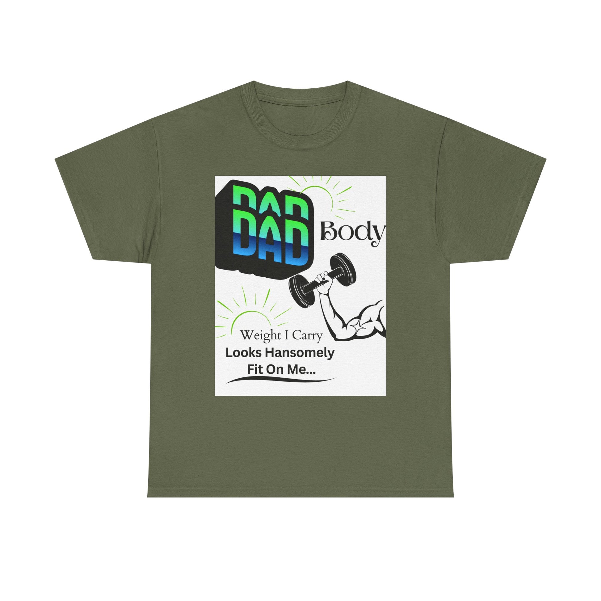 White Background Hansomely Fit Dad Cotton Crew Tee Shirt Dseign