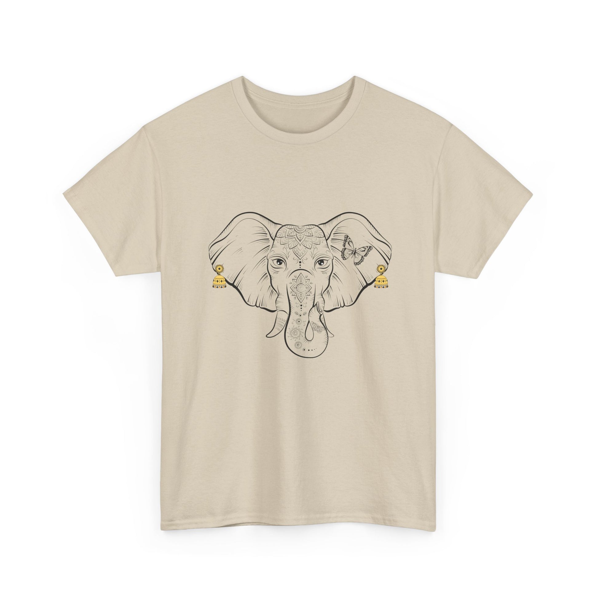 Elephant With Earrings Heavy Cotton Shirt