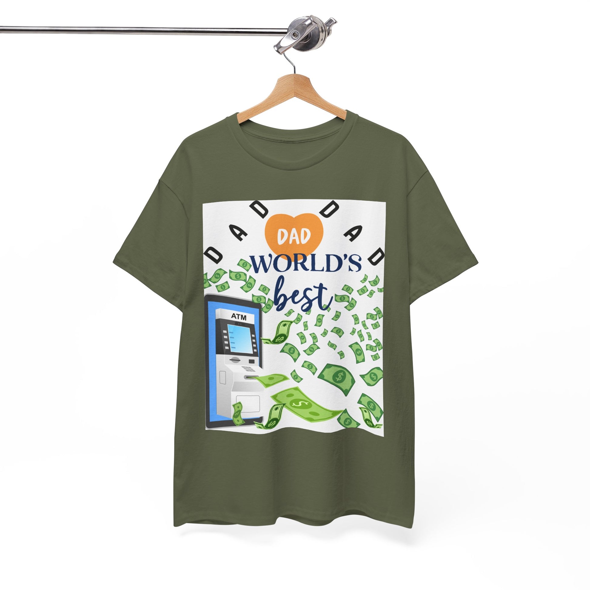 Dad World Best ATM Quality Cotton Tee Shirt