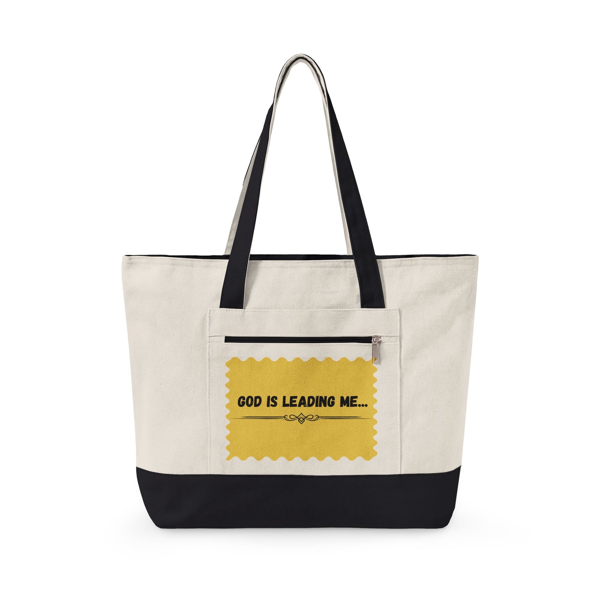 Zippered Canvas Tote Carry Shoulder Bag