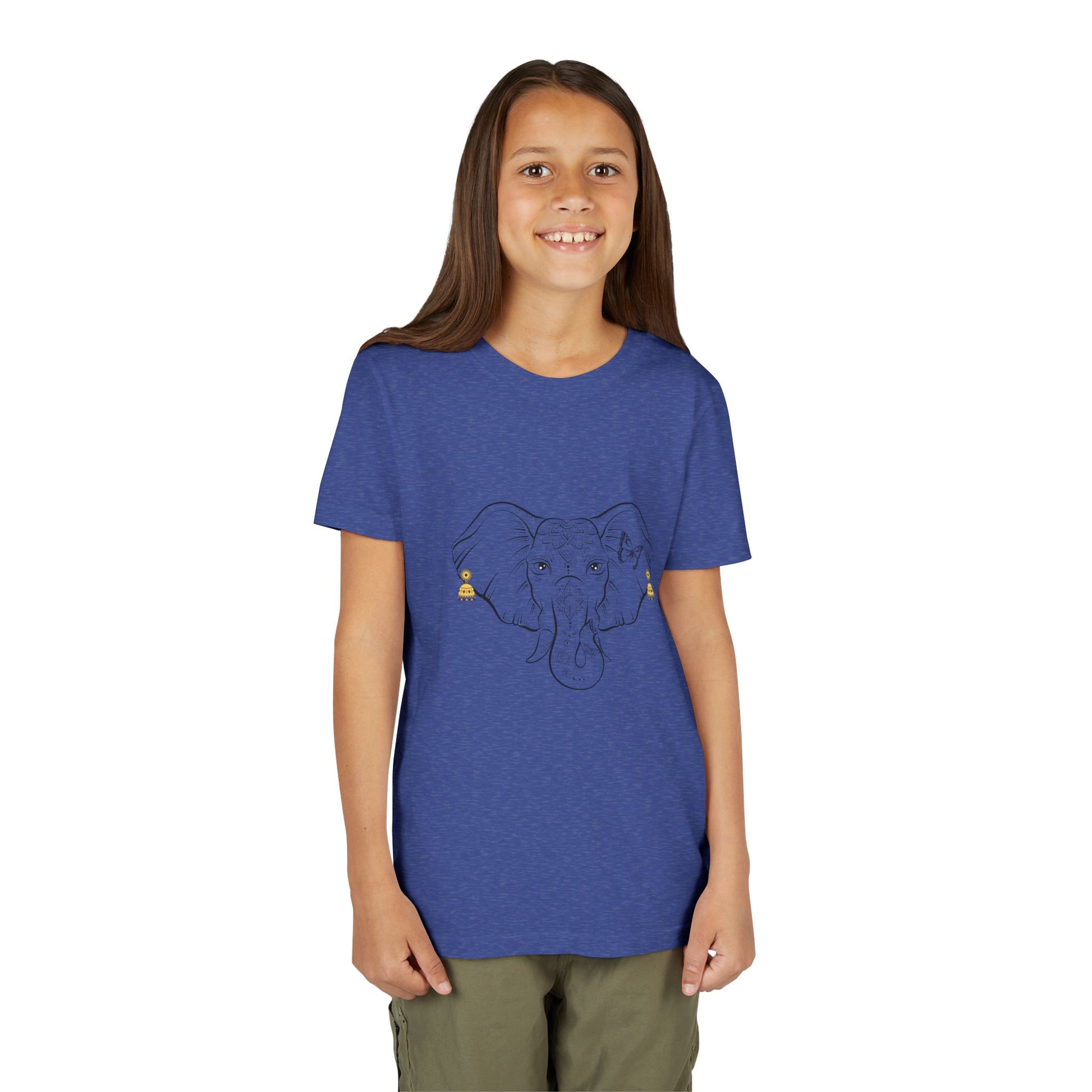 Youth Elephant Earrings Short Sleeve Shirt