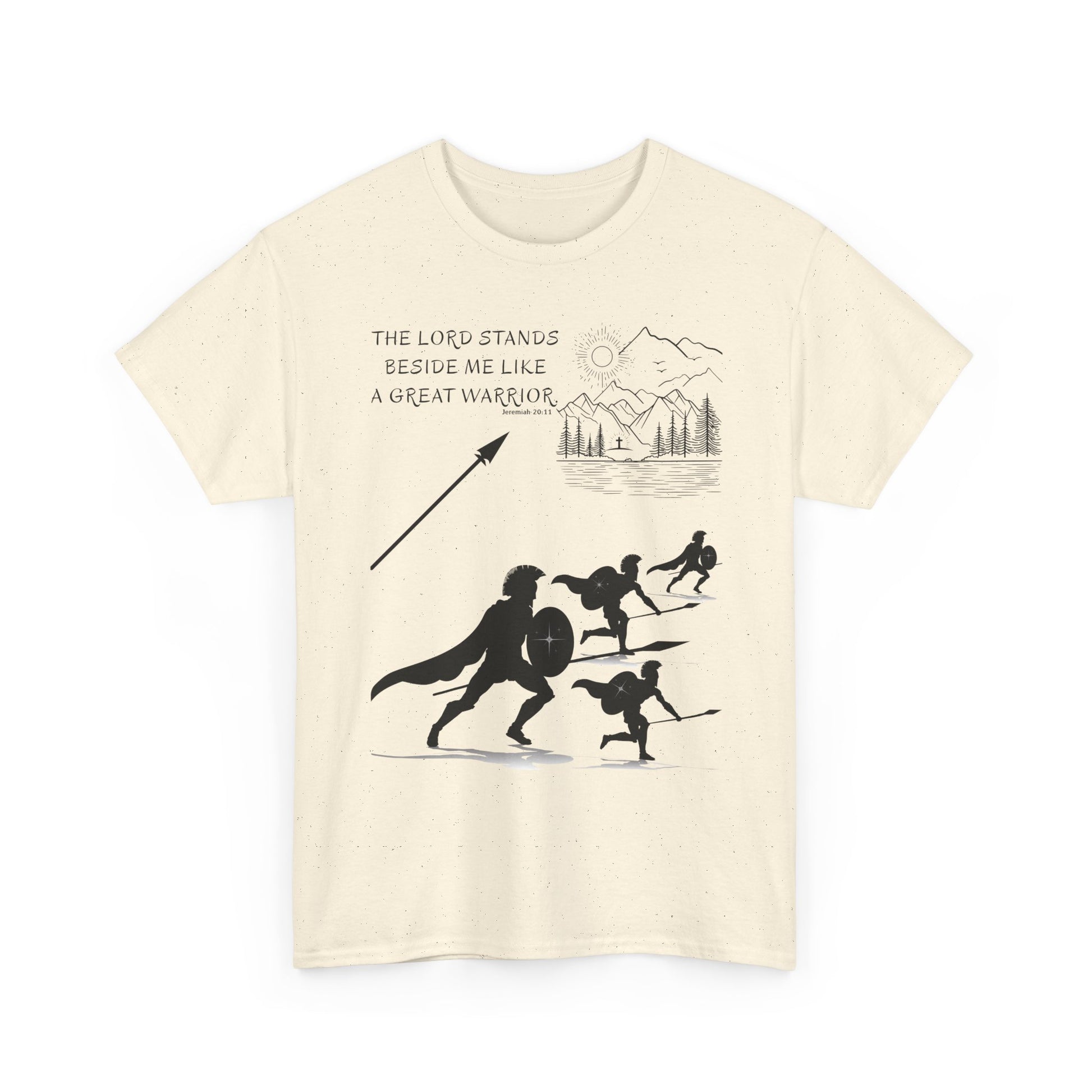 Warrior, The Lord Stands Before Me Heavy Cotton Shirt