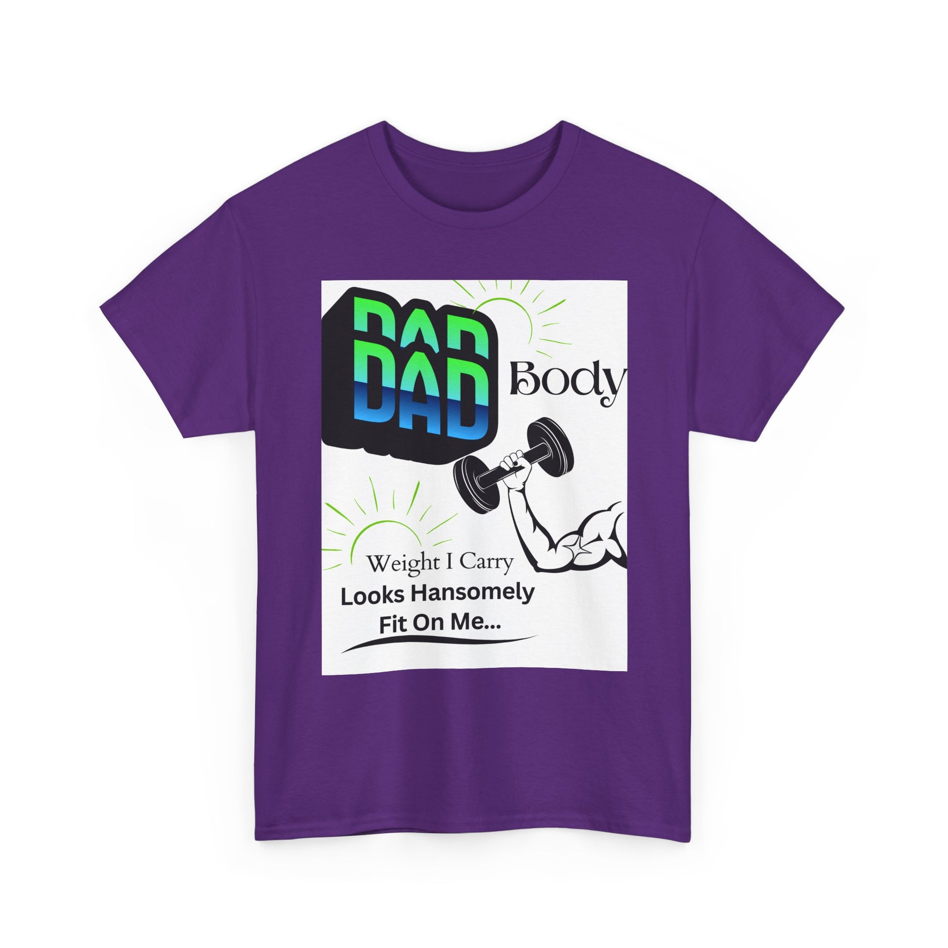 White Background Hansomely Fit Dad Cotton Crew Tee Shirt Dseign