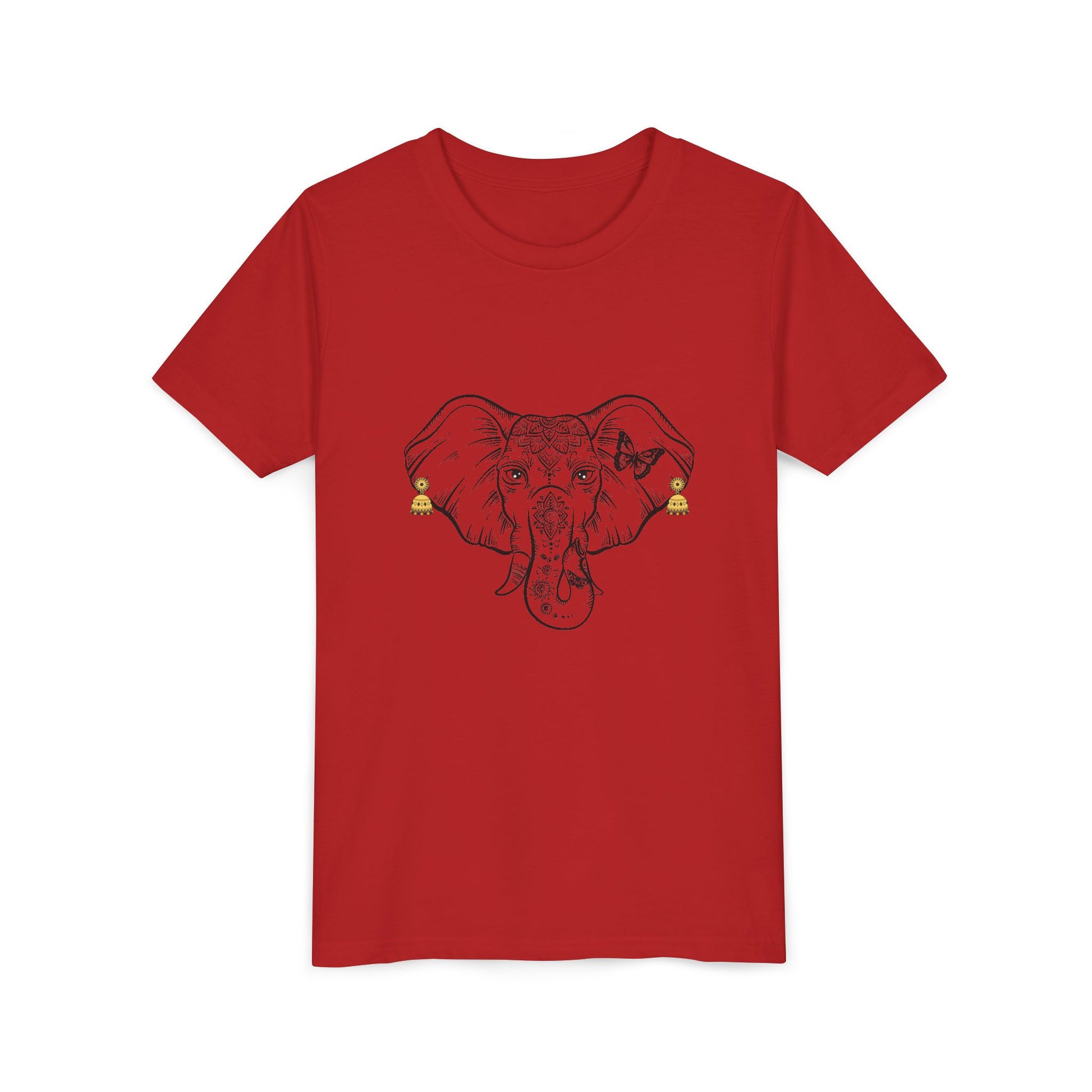 Youth Elephant Earrings Short Sleeve Shirt