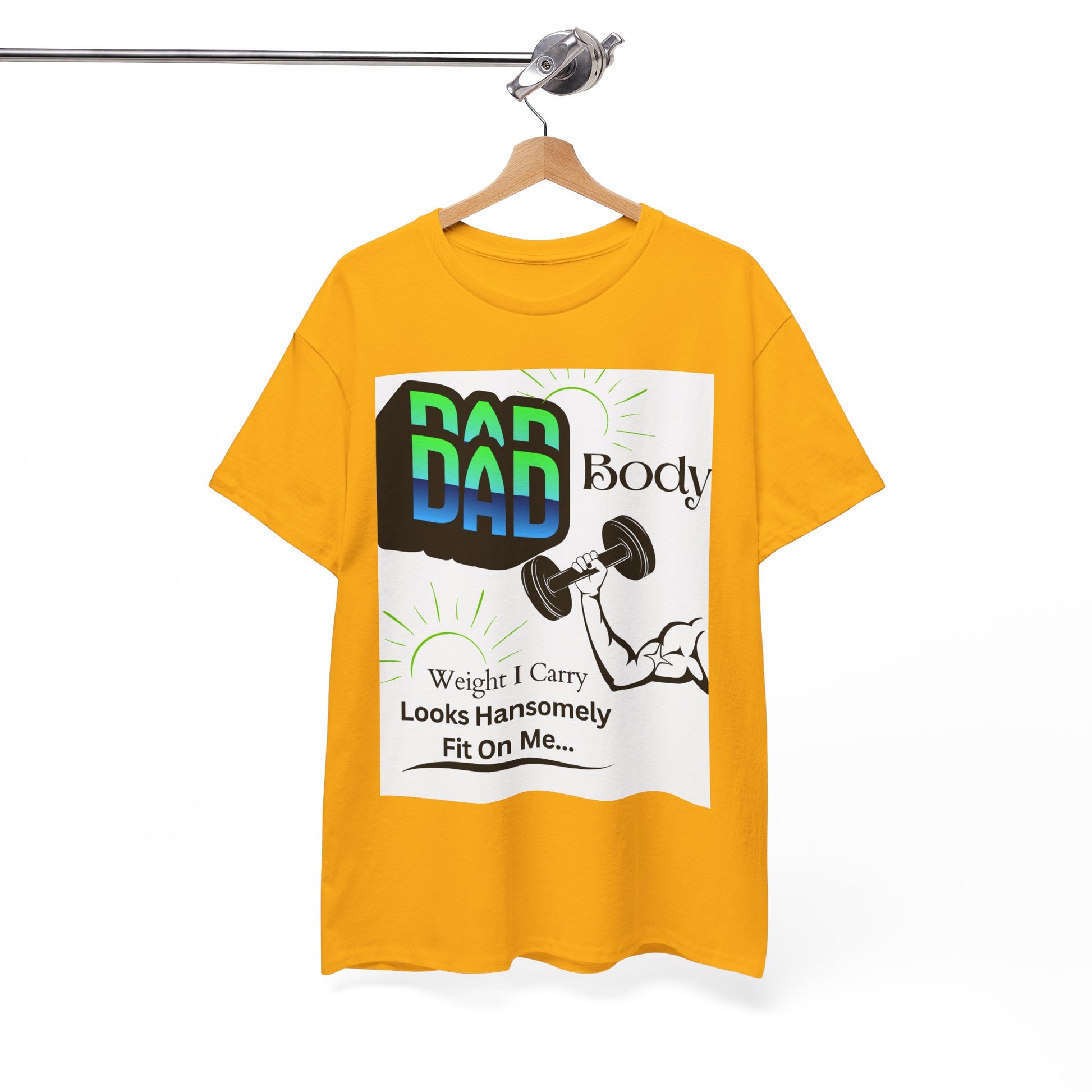 White Background Hansomely Fit Dad Cotton Crew Tee Shirt Dseign