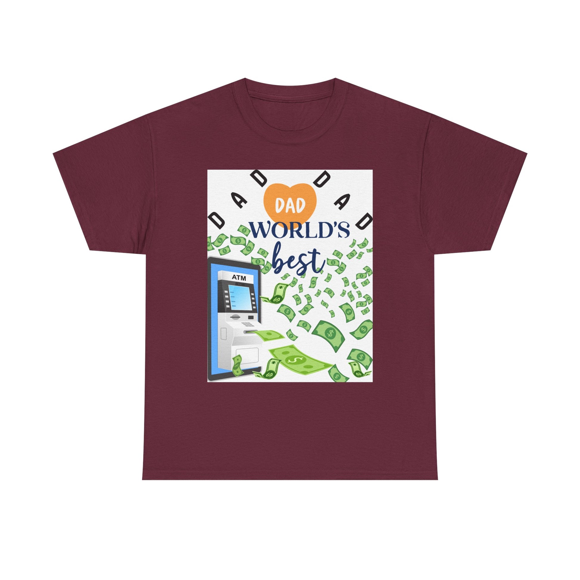 Dad World Best ATM Quality Cotton Tee Shirt
