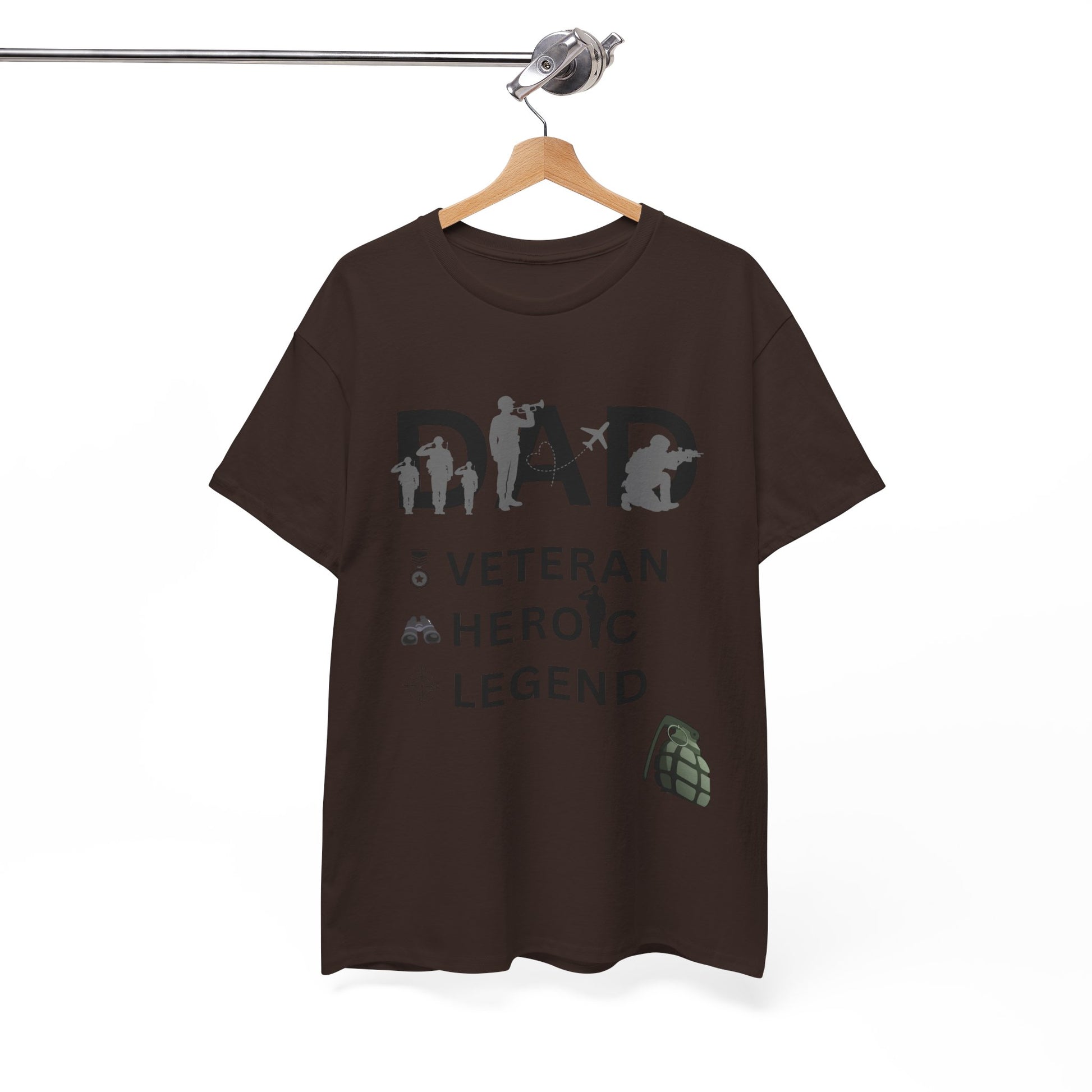 Dad Veteran Cotton Tee Shirt Transparent Background