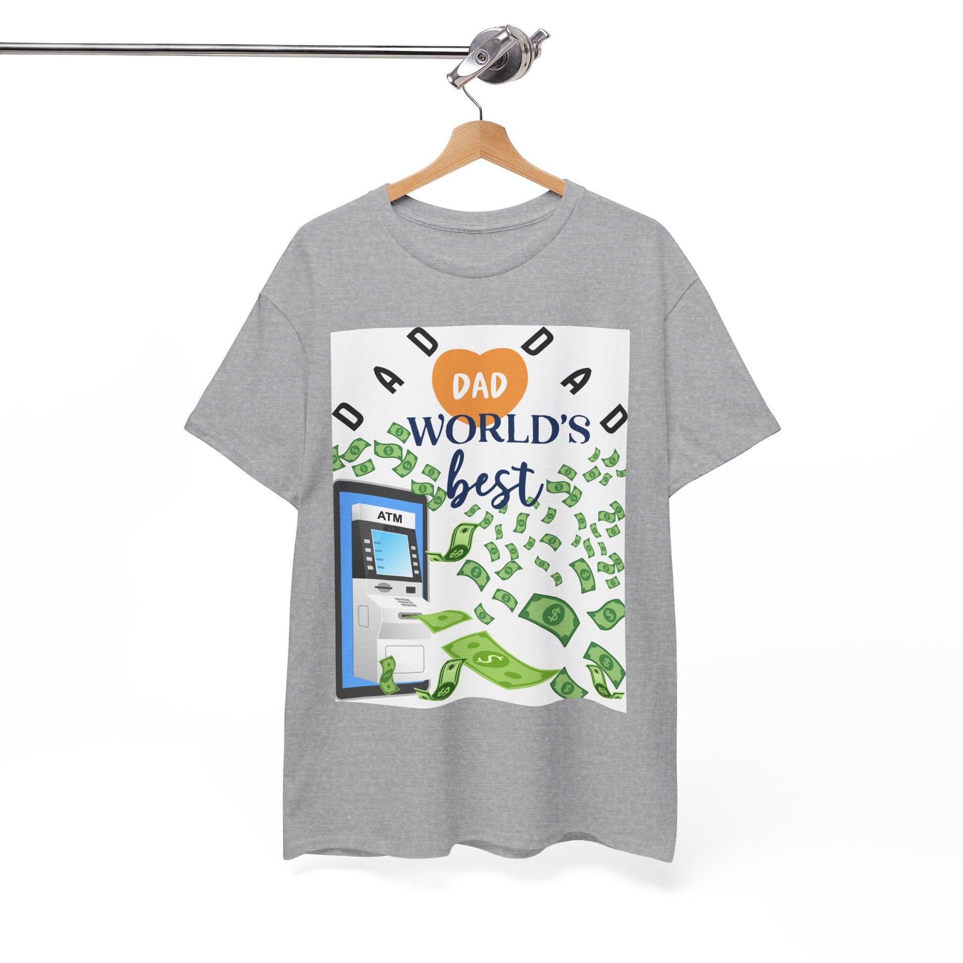 Dad World Best ATM Quality Cotton Tee Shirt