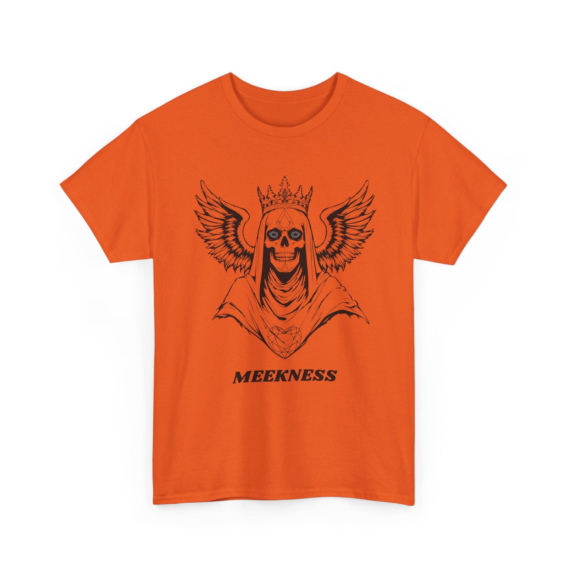 Skull Crown Wings Cotton Tee Shirt Transparent