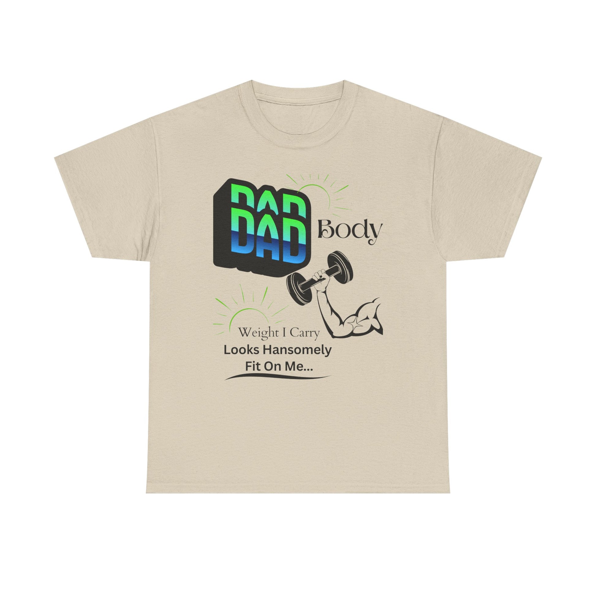 Hansomely Fit Dad Cotton Crew Tee Shirt Transparent Dseign