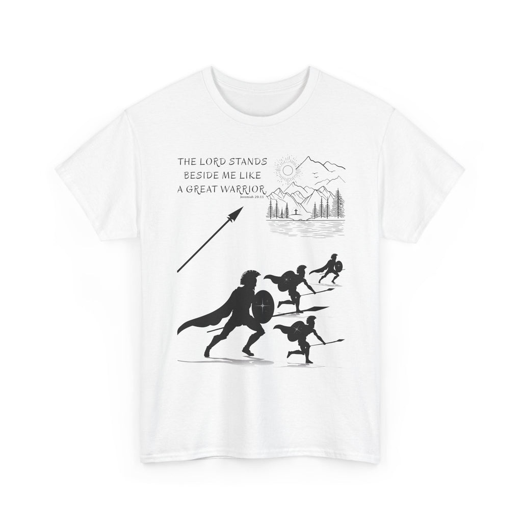 Warrior, The Lord Stands Before Me Heavy Cotton Shirt