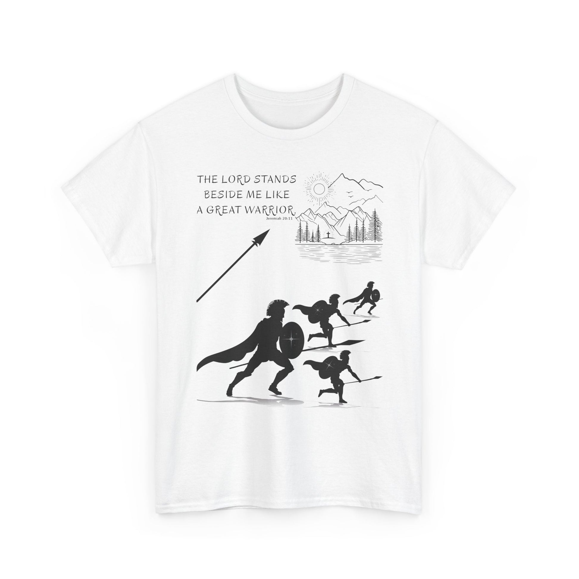 Warrior, The Lord Stands Before Me Heavy Cotton Shirt