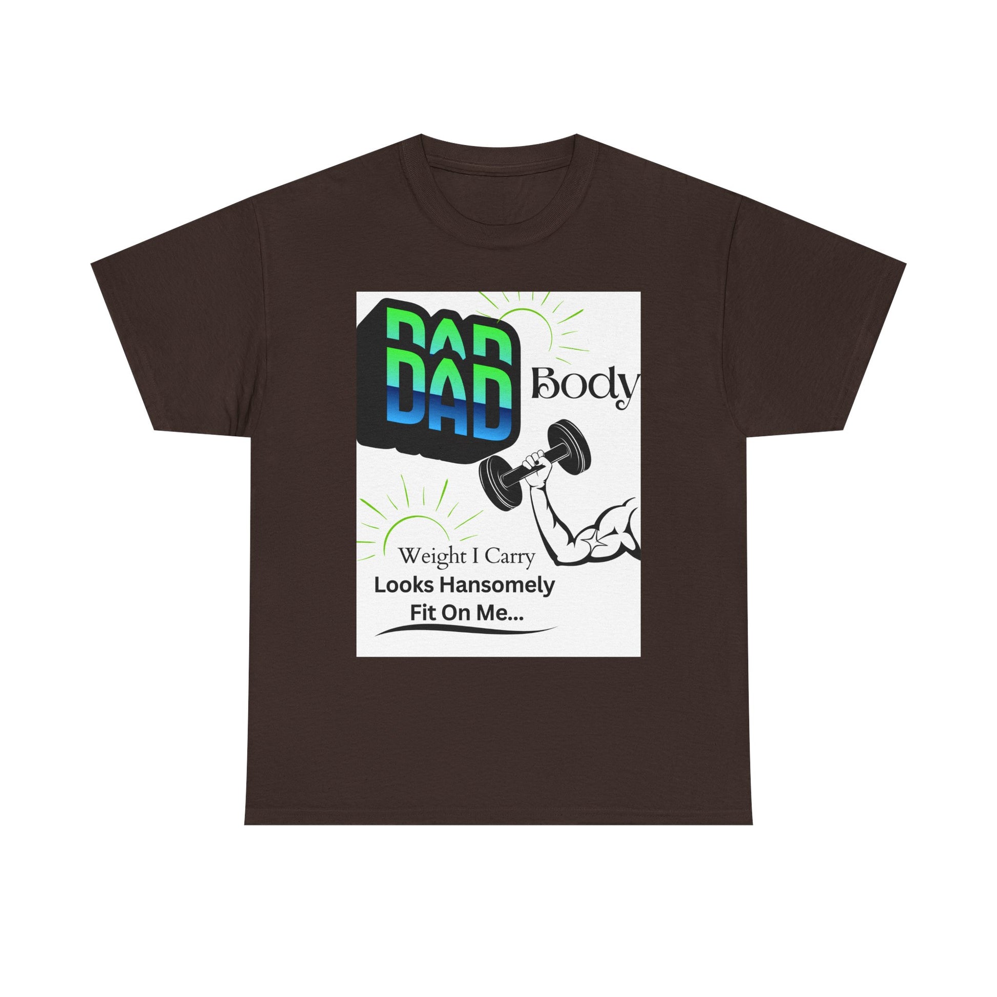 White Background Hansomely Fit Dad Cotton Crew Tee Shirt Dseign