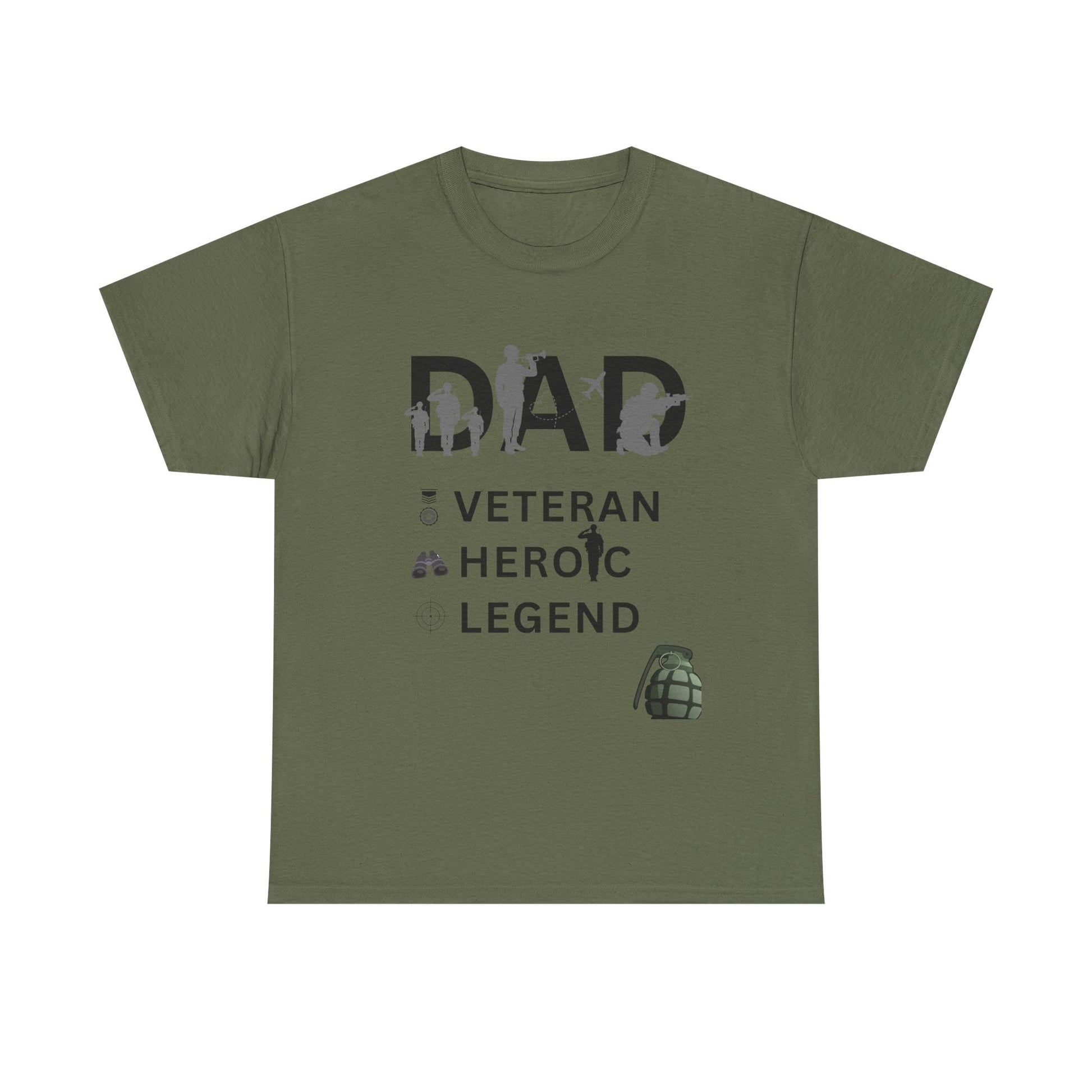 Dad Veteran Cotton Tee Shirt Transparent Background