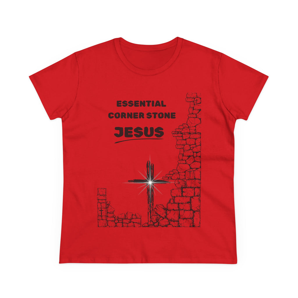 Women's Cotton Tee Shirt Essential Corner Stone