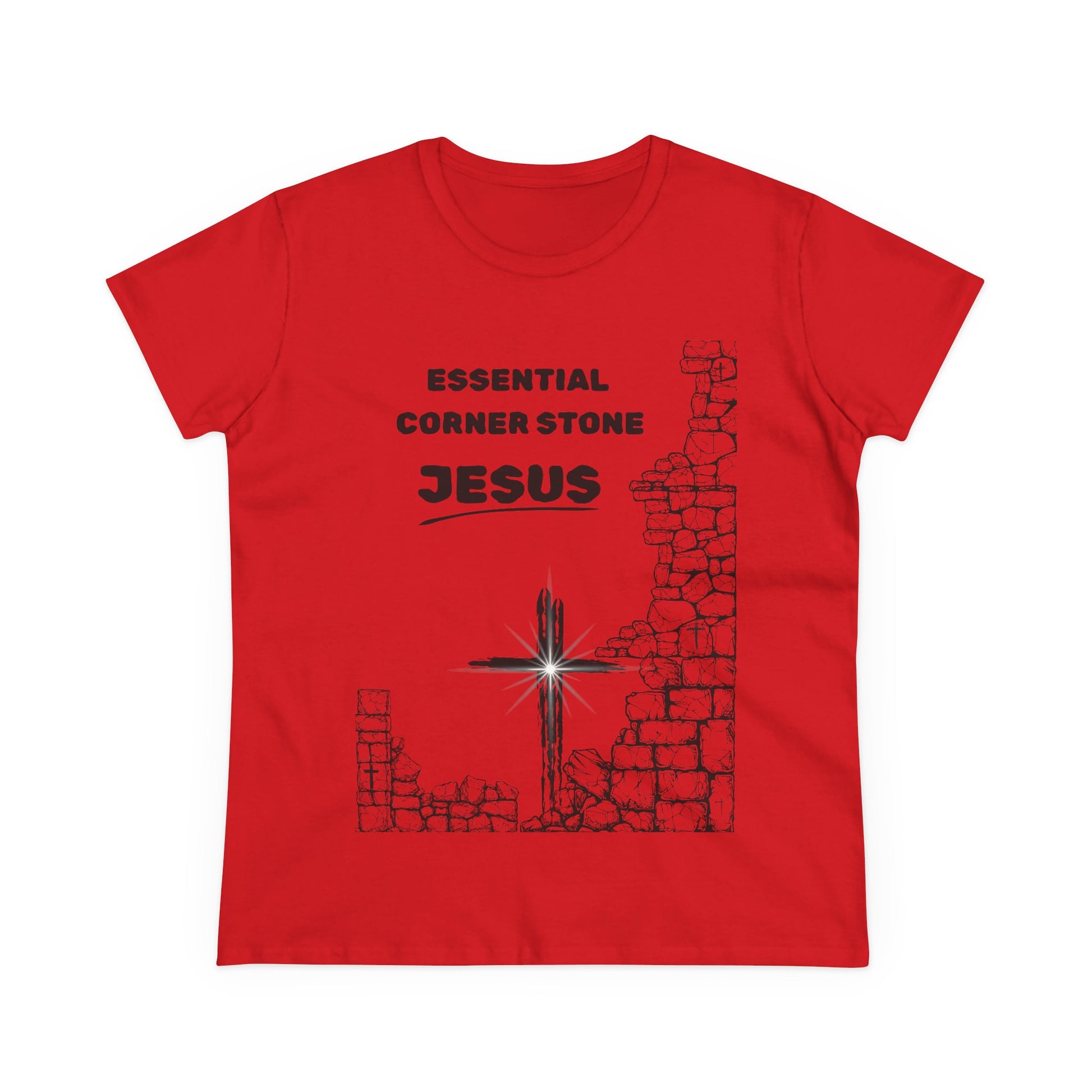 Women's Cotton Tee Shirt Essential Corner Stone