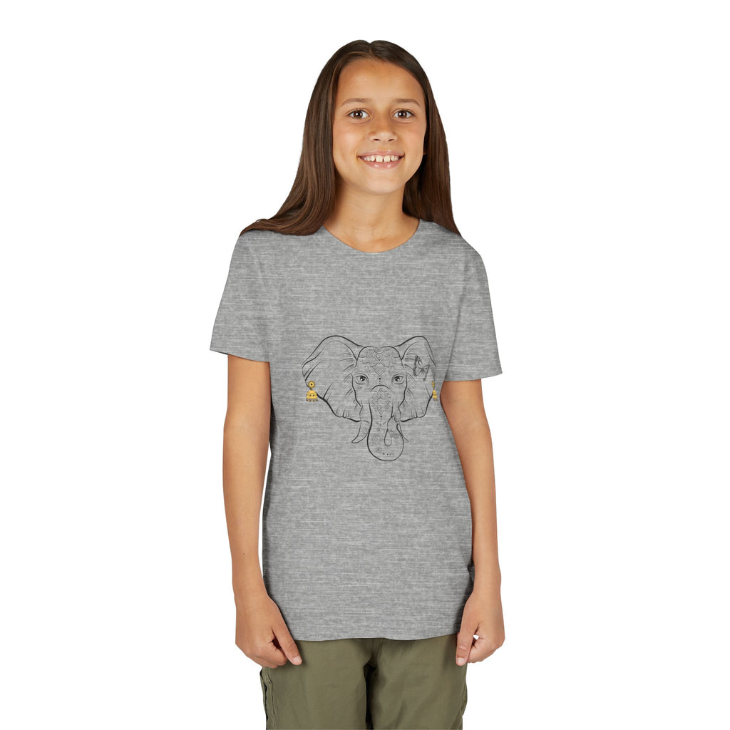 Youth Elephant Earrings Short Sleeve Shirt