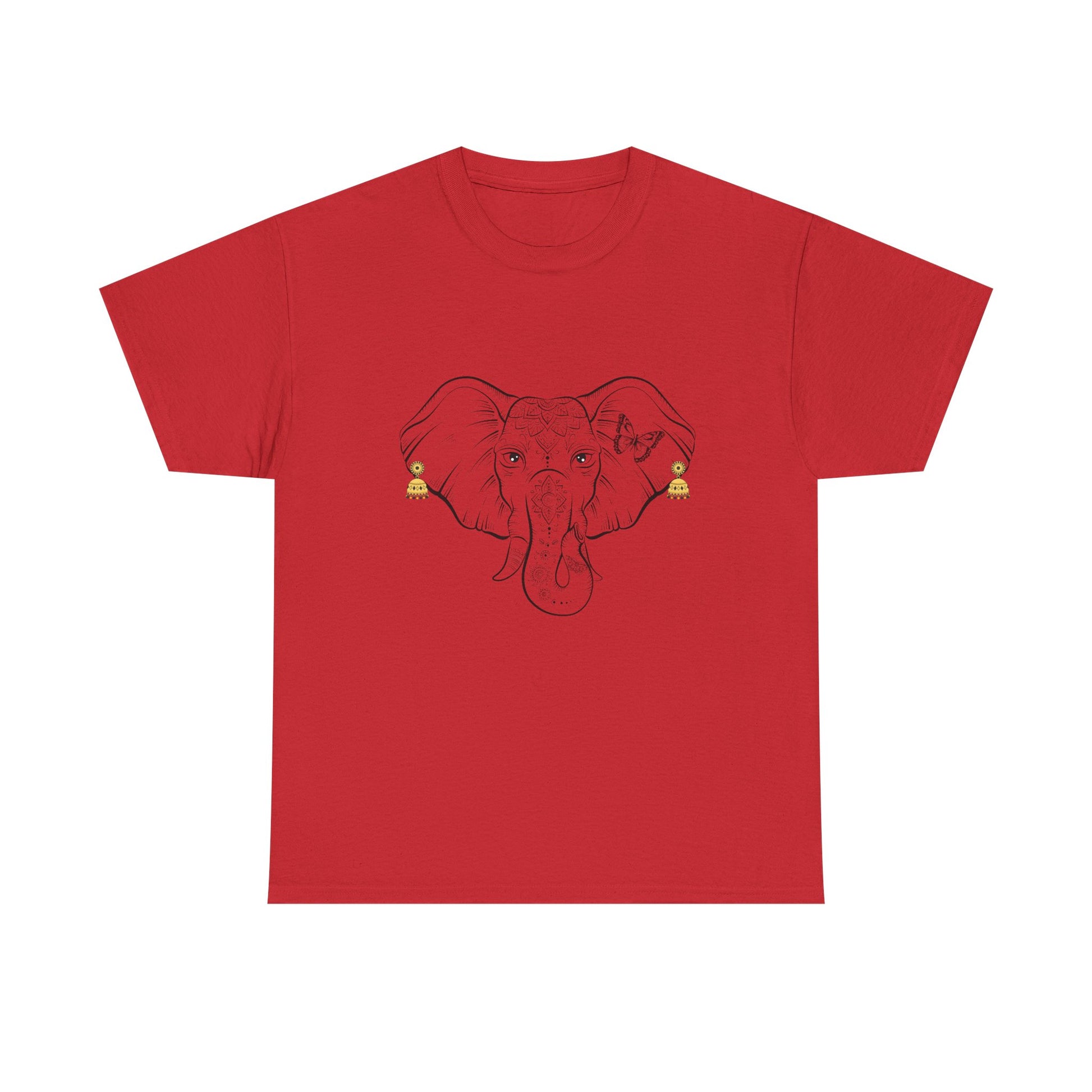 Elephant With Earrings Heavy Cotton Shirt