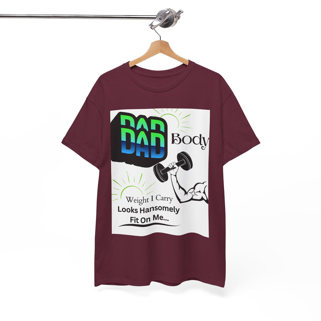White Background Hansomely Fit Dad Cotton Crew Tee Shirt Dseign