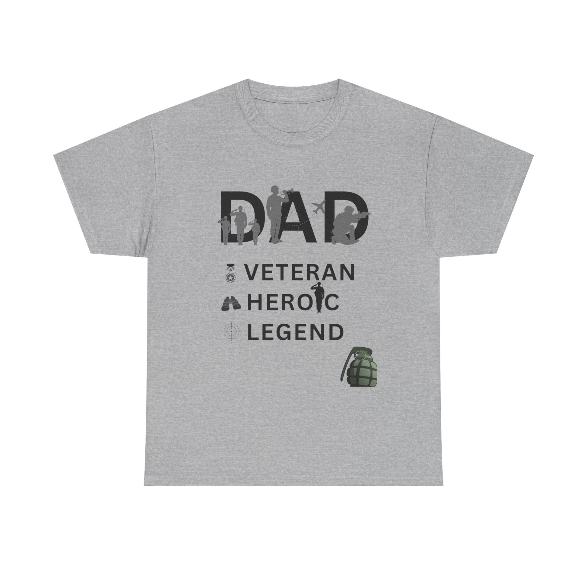 Dad Veteran Cotton Tee Shirt Transparent Background