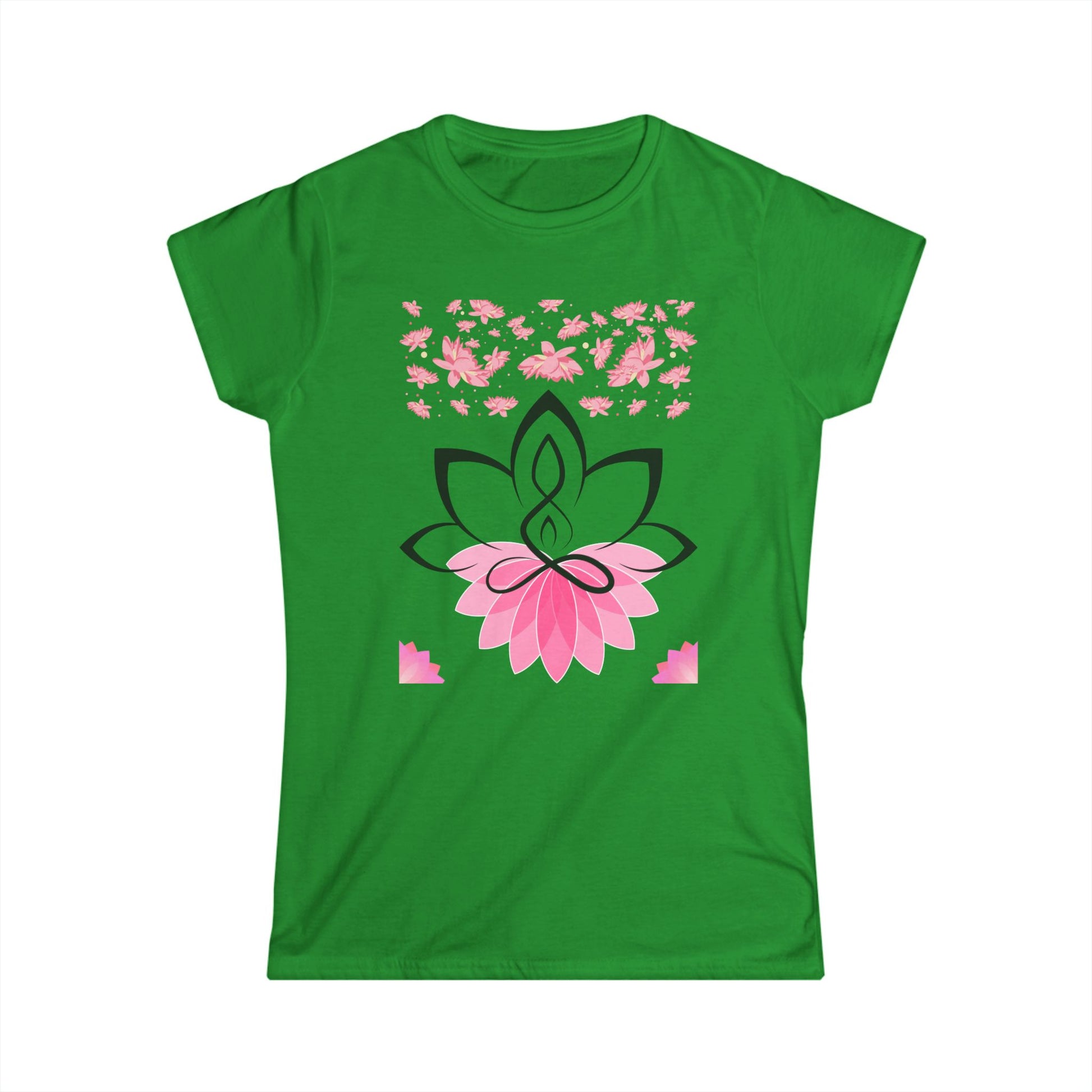 Women's Soft Style Tee Shirt Lotus Yoga