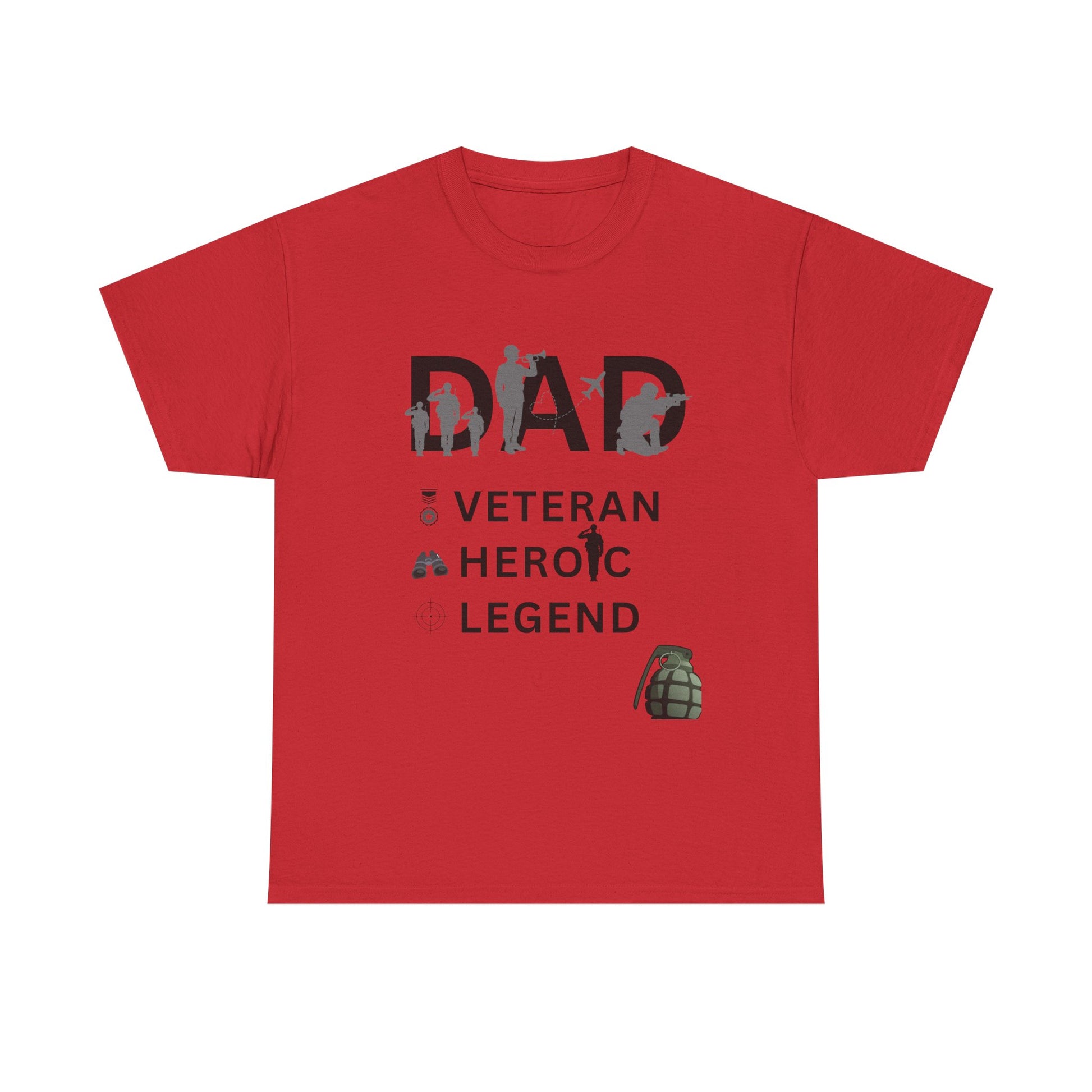 Dad Veteran Cotton Tee Shirt Transparent Background