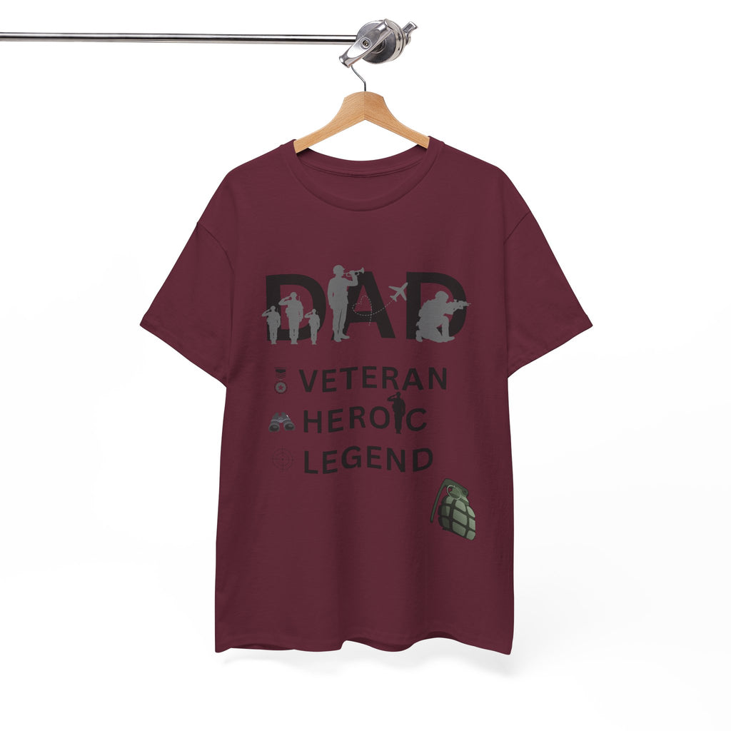 Dad Veteran Cotton Tee Shirt Transparent Background