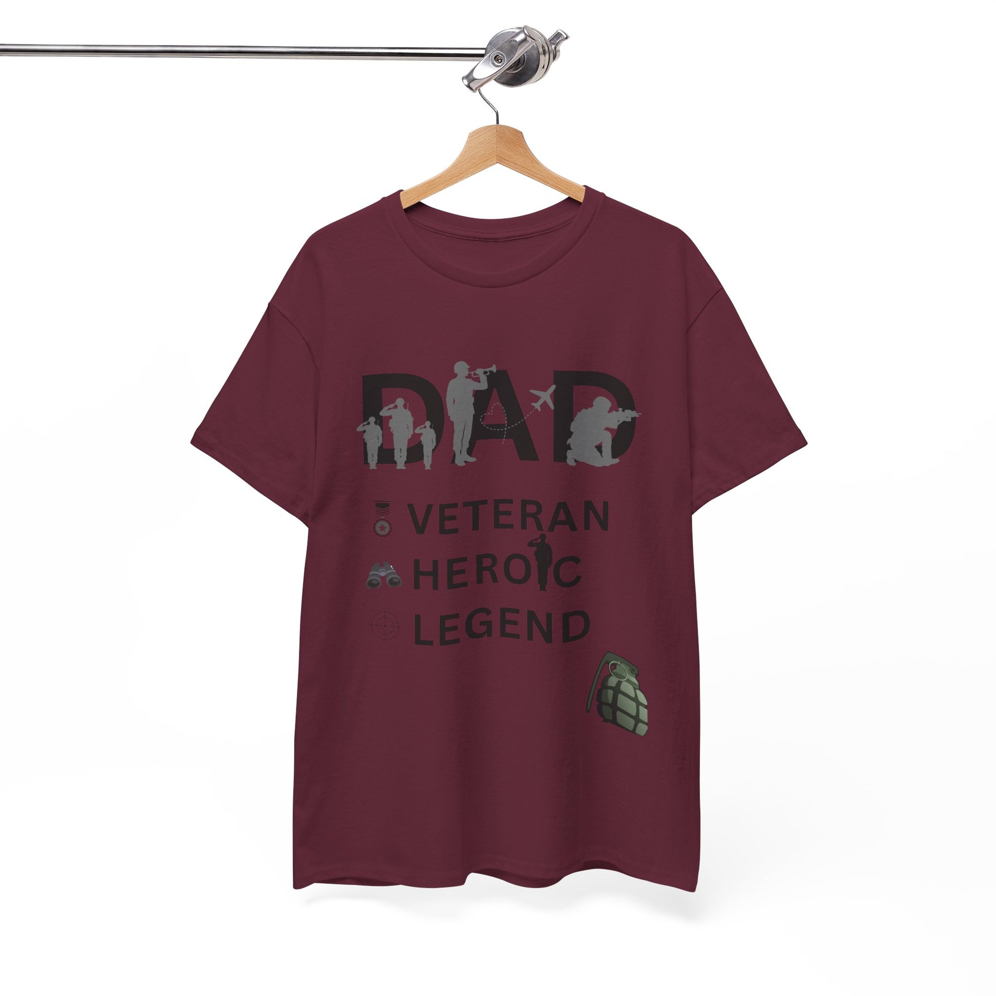 Dad Veteran Cotton Tee Shirt Transparent Background