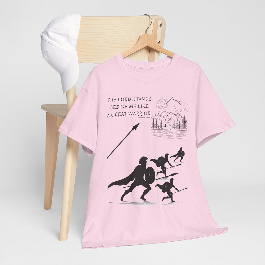 Warrior, The Lord Stands Before Me Heavy Cotton Shirt