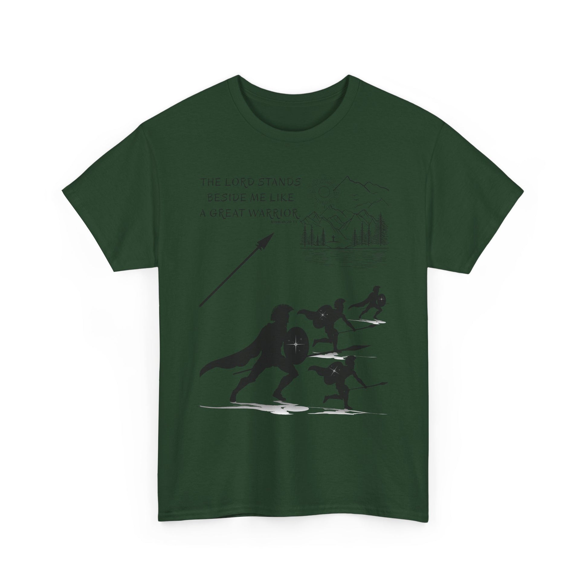 Warrior, The Lord Stands Before Me Heavy Cotton Shirt