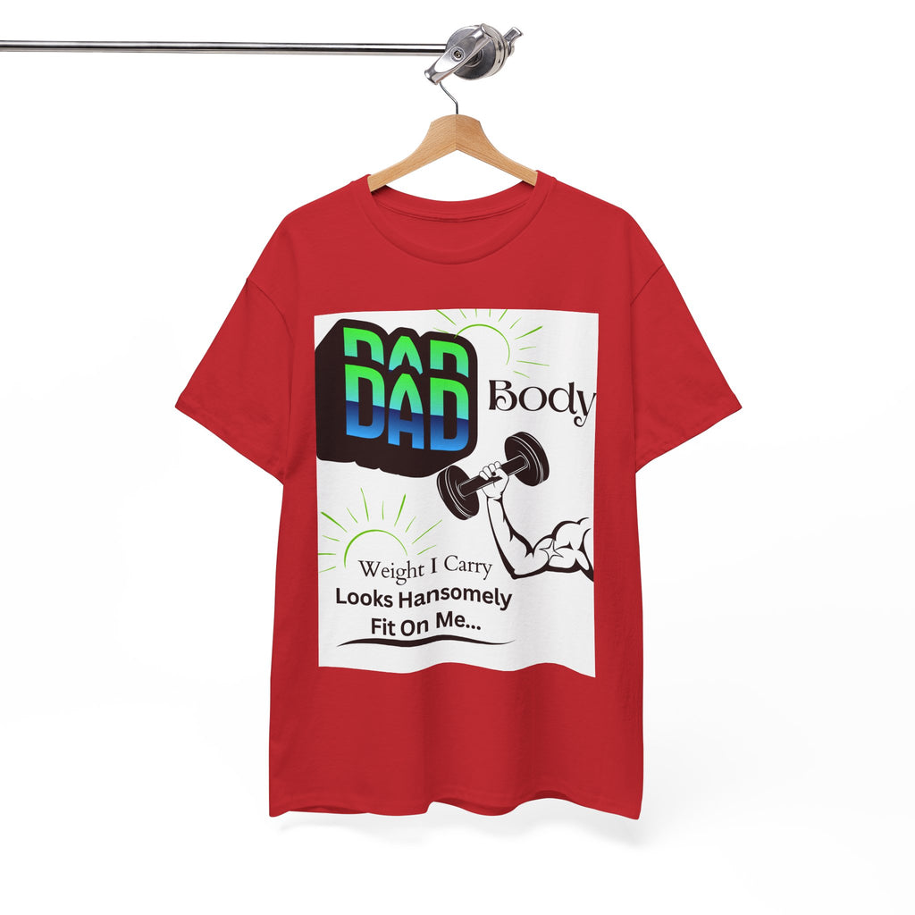 White Background Hansomely Fit Dad Cotton Crew Tee Shirt Dseign